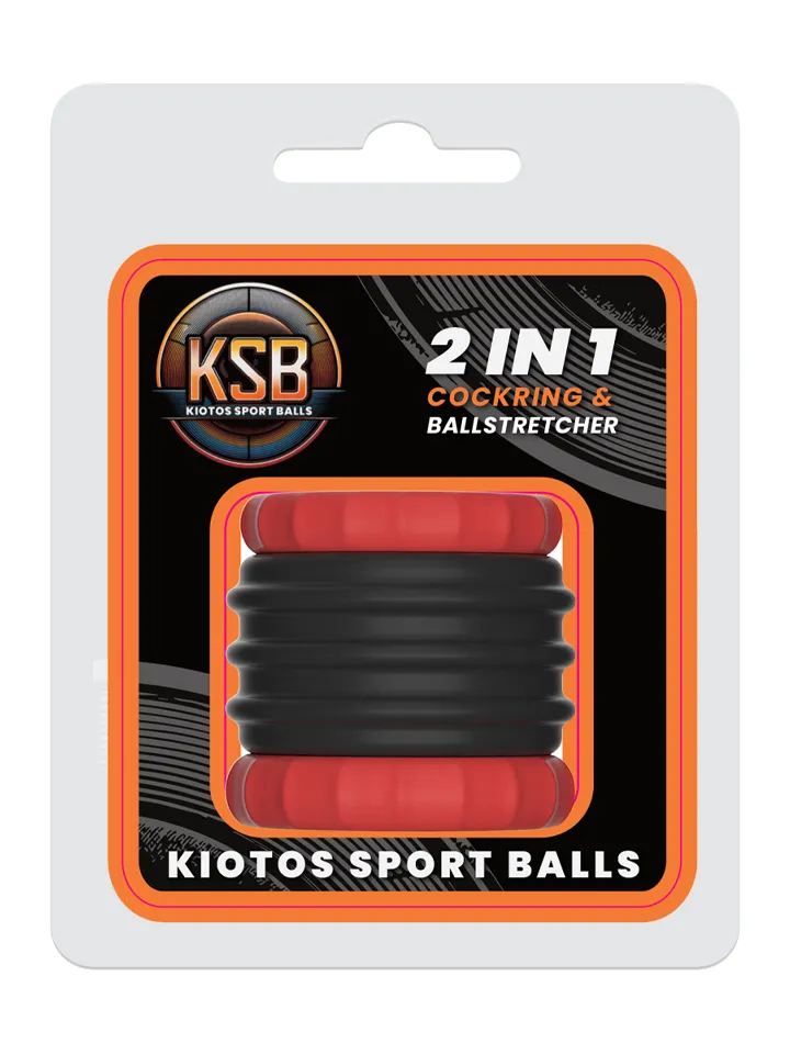 KSB 2in1 Silicone Cockring & Stretcher Black Ball stretcher
