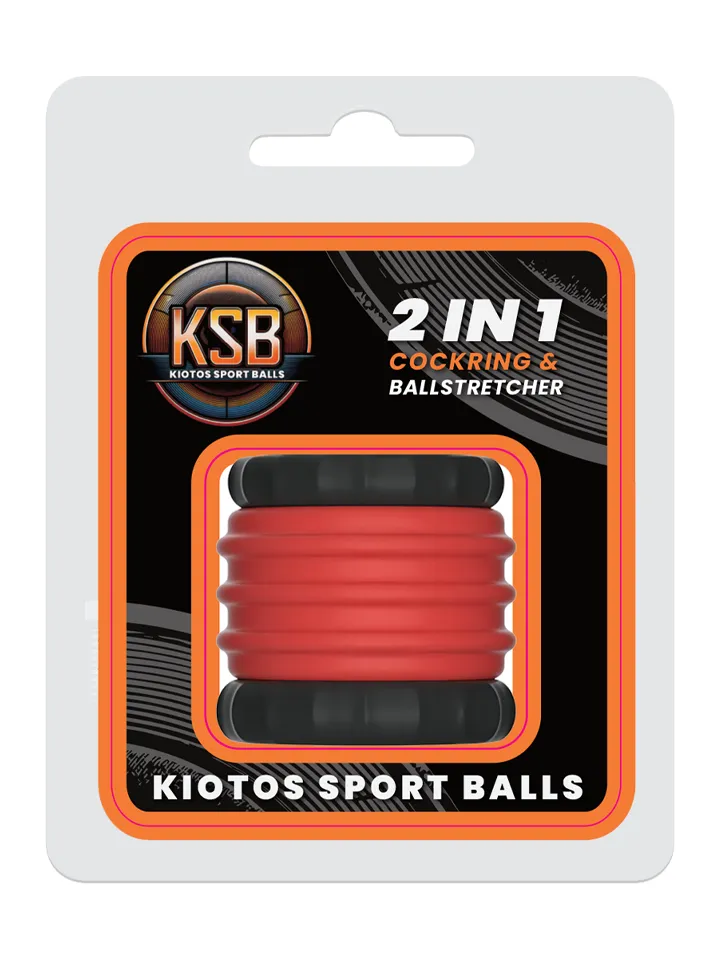 KSB 2in1 Silicone Cockring & Stretcher Red Ball stretcher