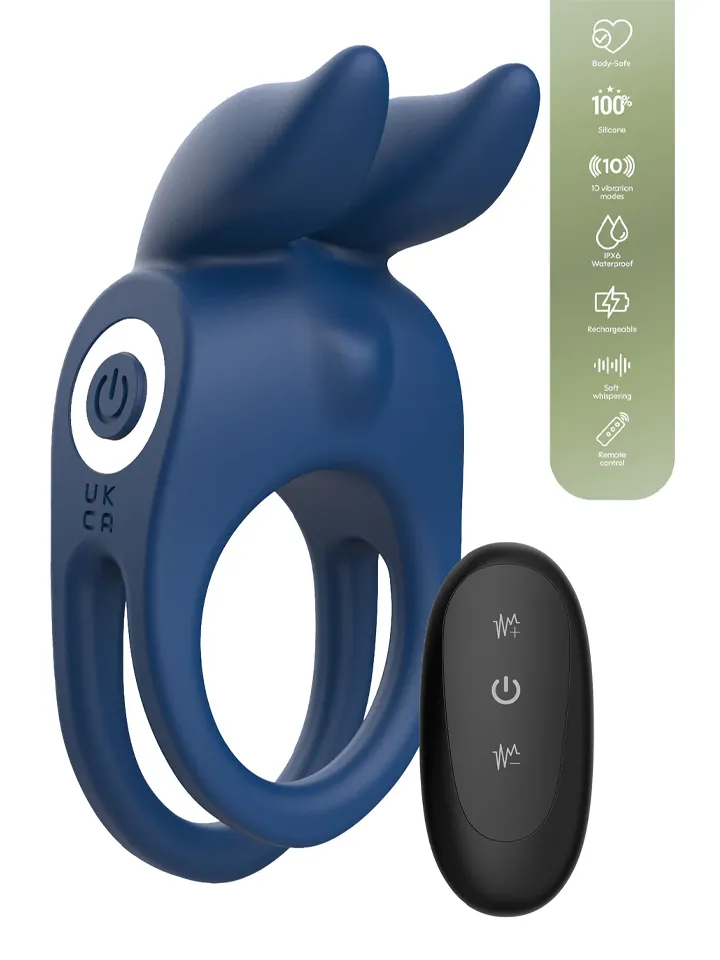 Fierce Rabbit Ring Vibrating + Remote Penisring med rabbit