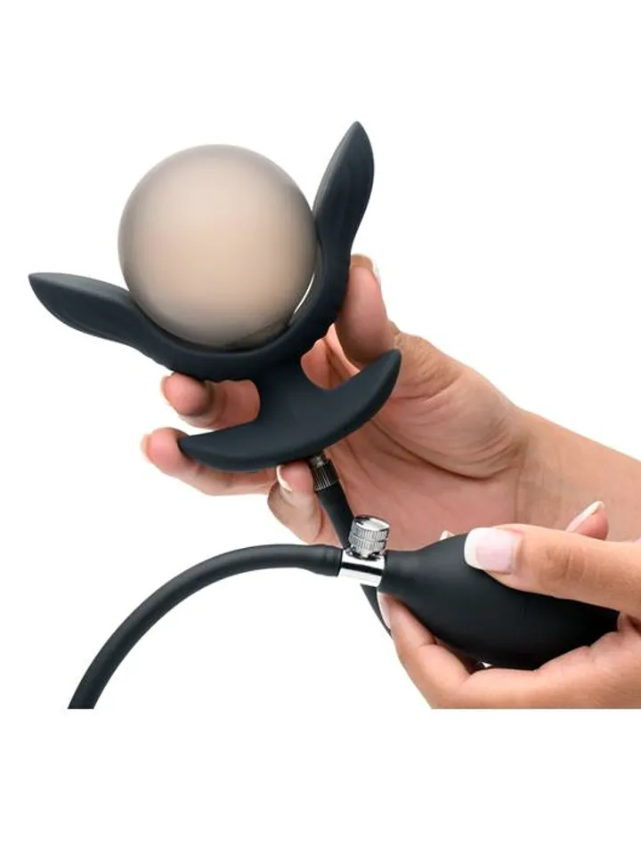 Inflatable Vibrating Butt Plug With Remote Uppblåsbar analplugg