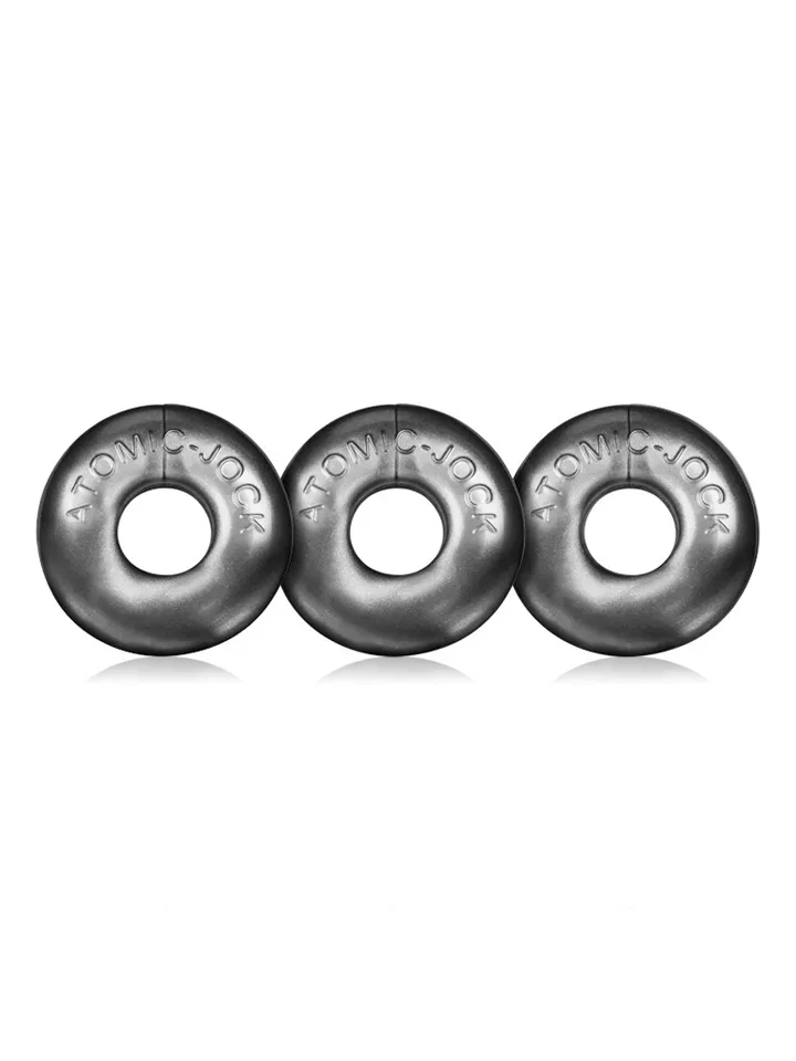 Oxballs Ringer Cock Rings 3-Pack Silver Steel Penisringar paket