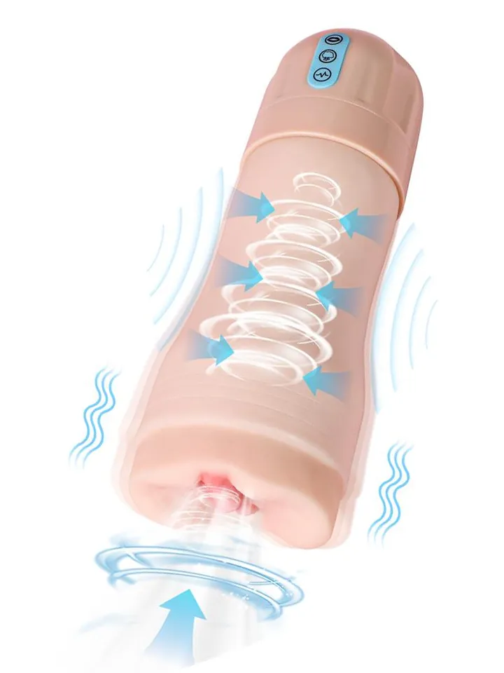 Suctroker Masturbator With Vibration & Sucking Masturbator med vibration