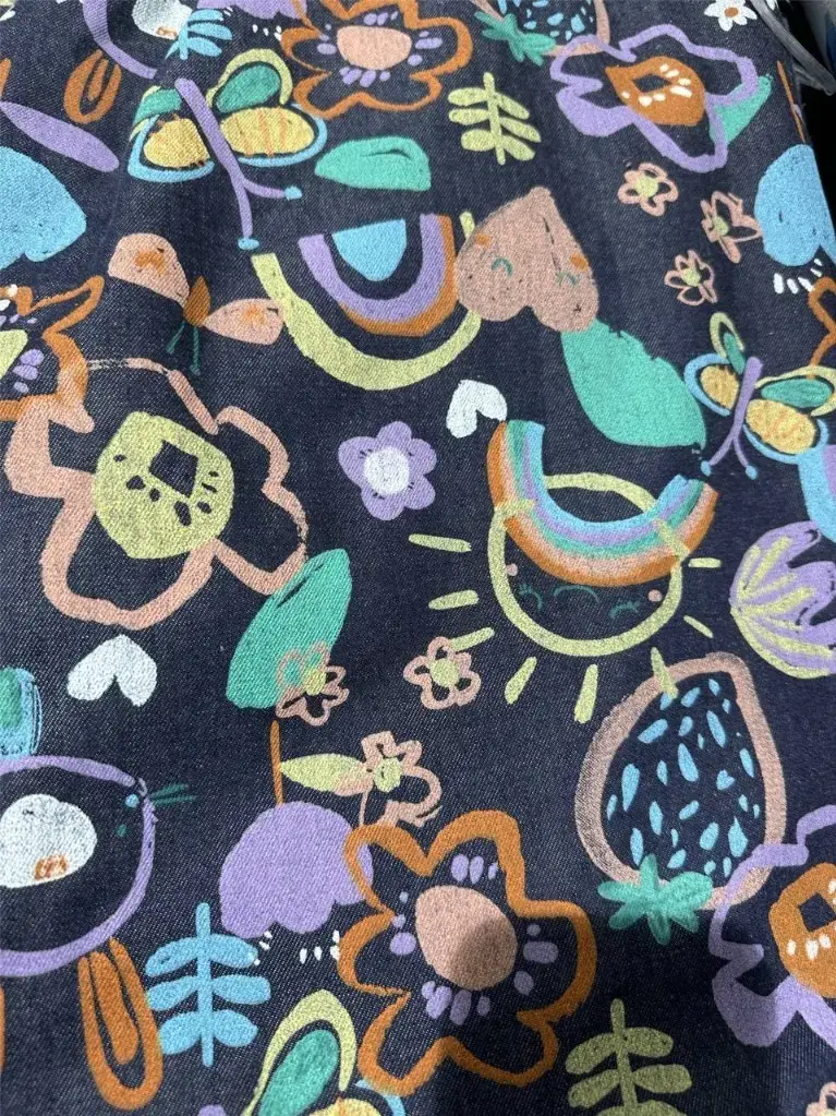 Denim Abstract Print