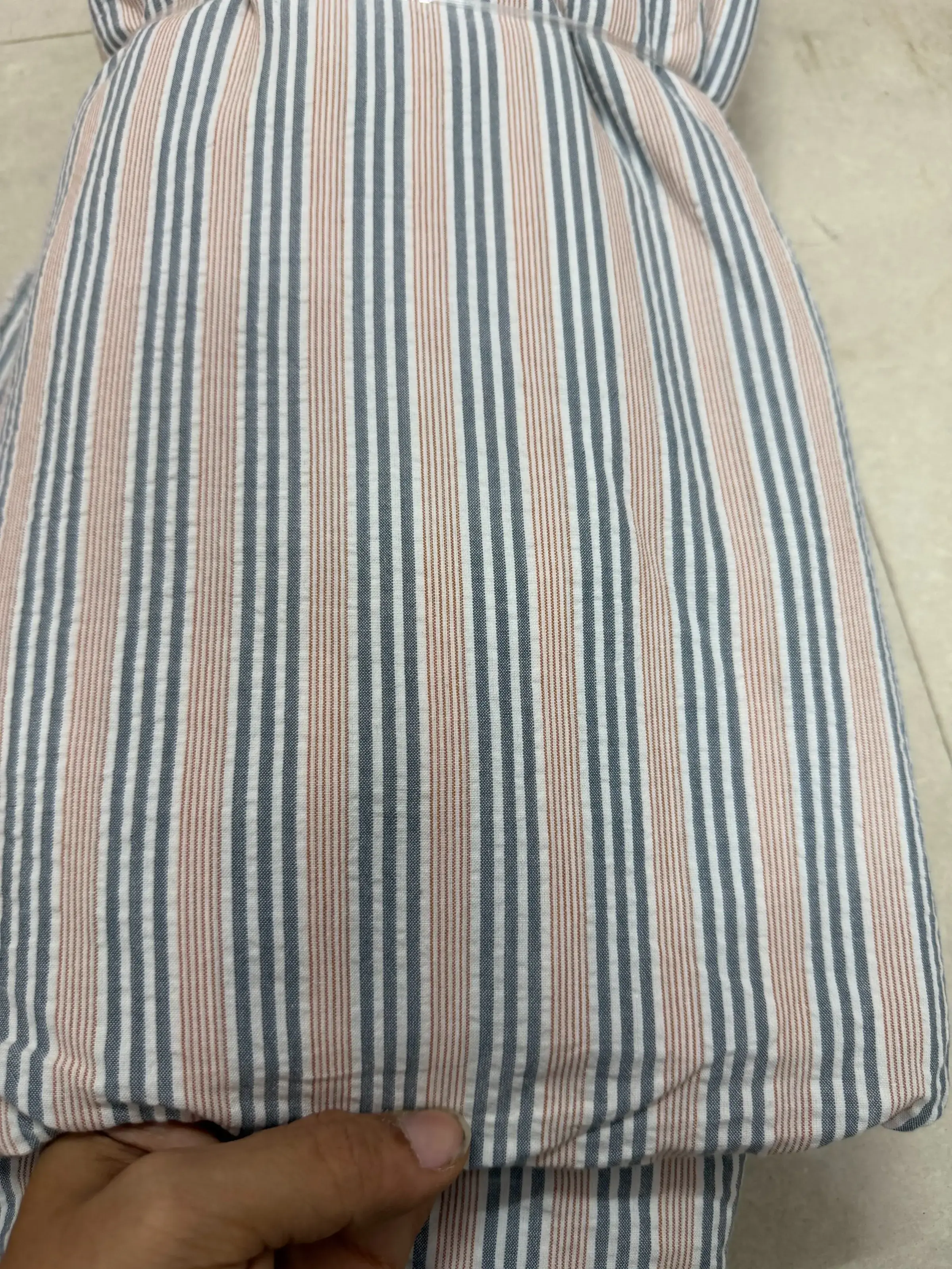 Sersucker Multi Stripe Cotton Fabric