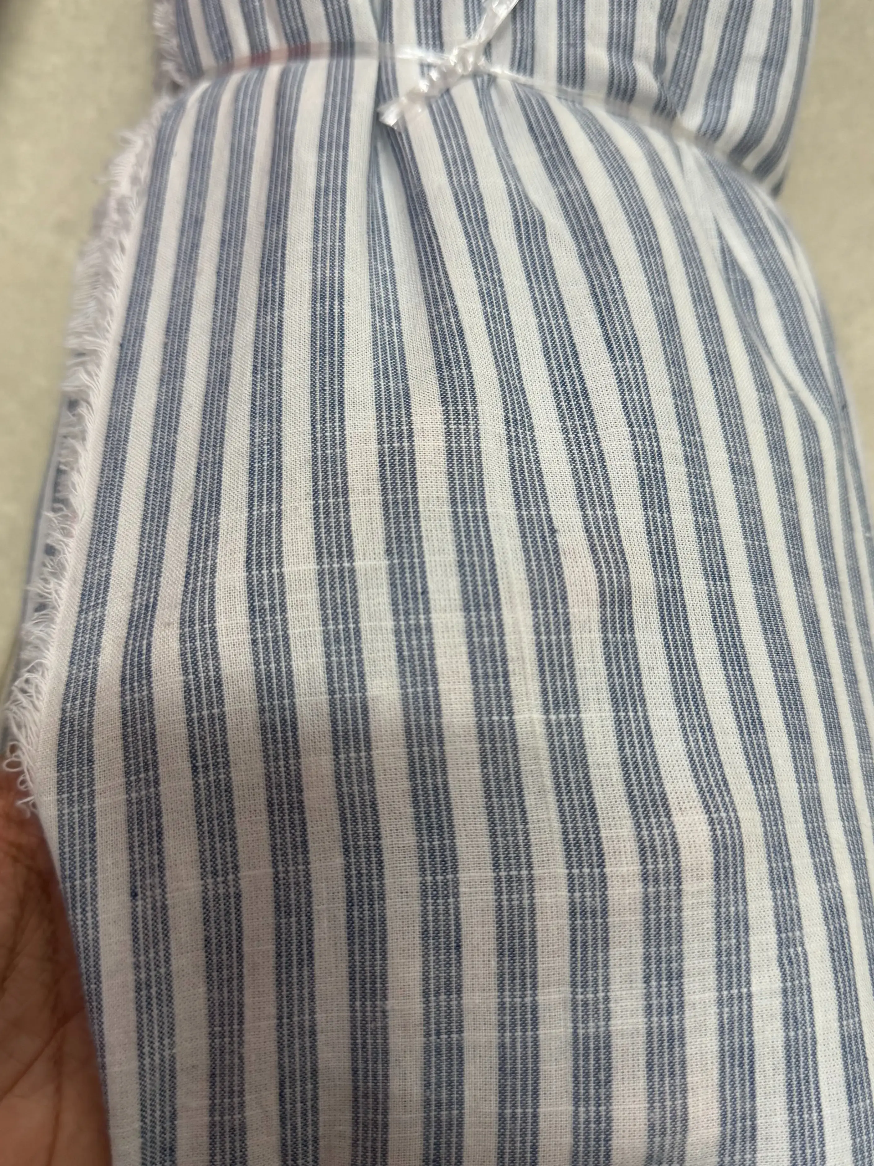 Light Grey Cotton Stripe