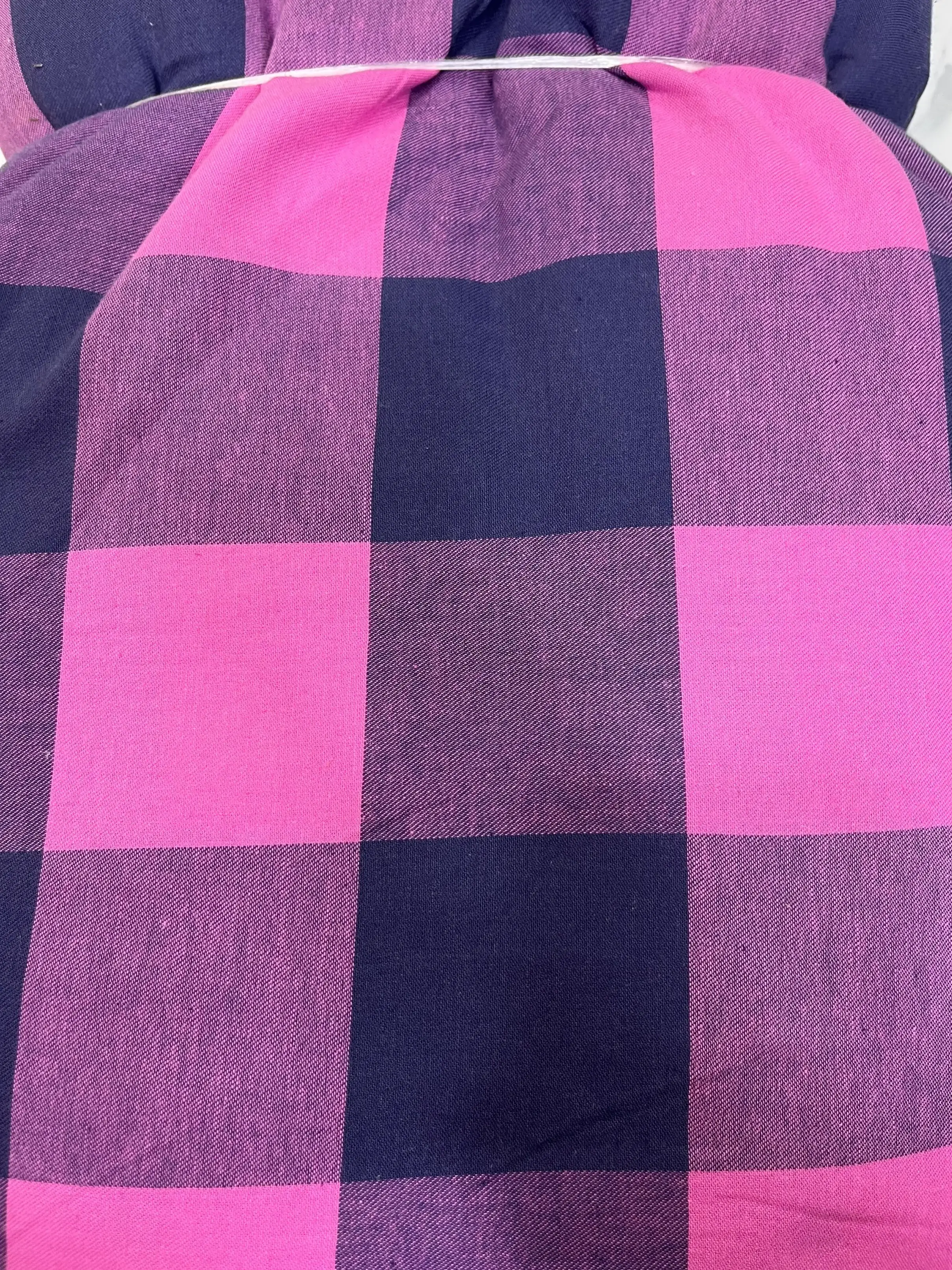 PINK & BLACK COTTON TWILL CHECK