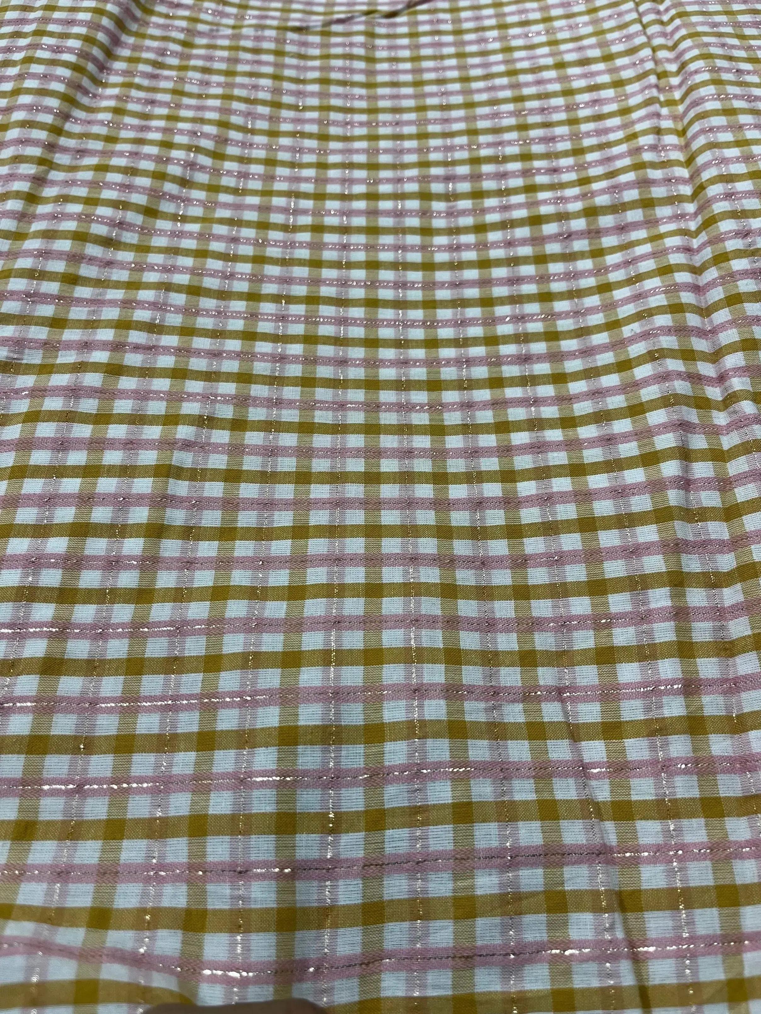 COTTON GINGHAM LUREX CHECKS