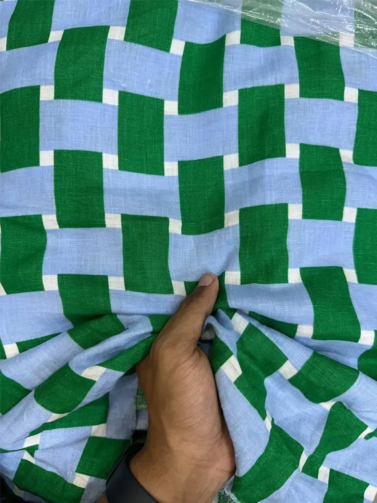 100% Pure Linen Ladder Check