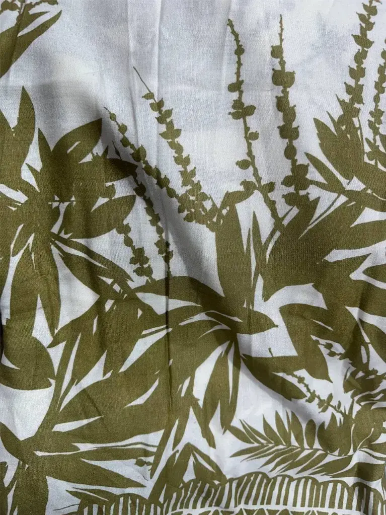 Cotton Linen Border Print
