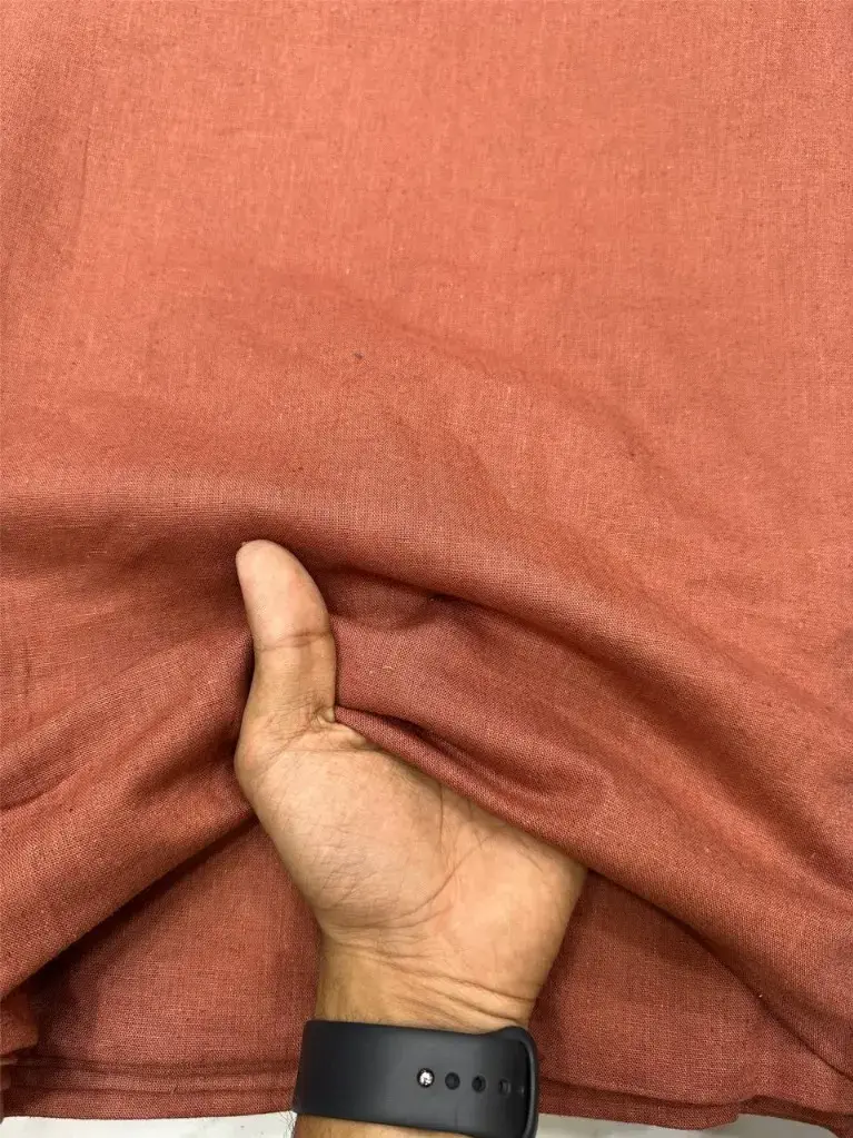 Brown Cotton Linen Fabric