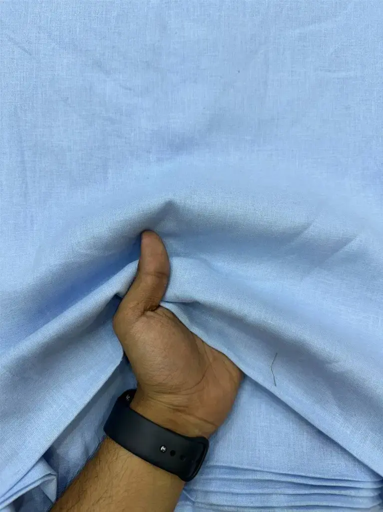 Light Blue Cotton Linen Fabric