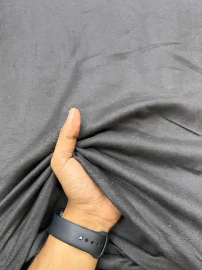 Black Cotton Linen Fabric