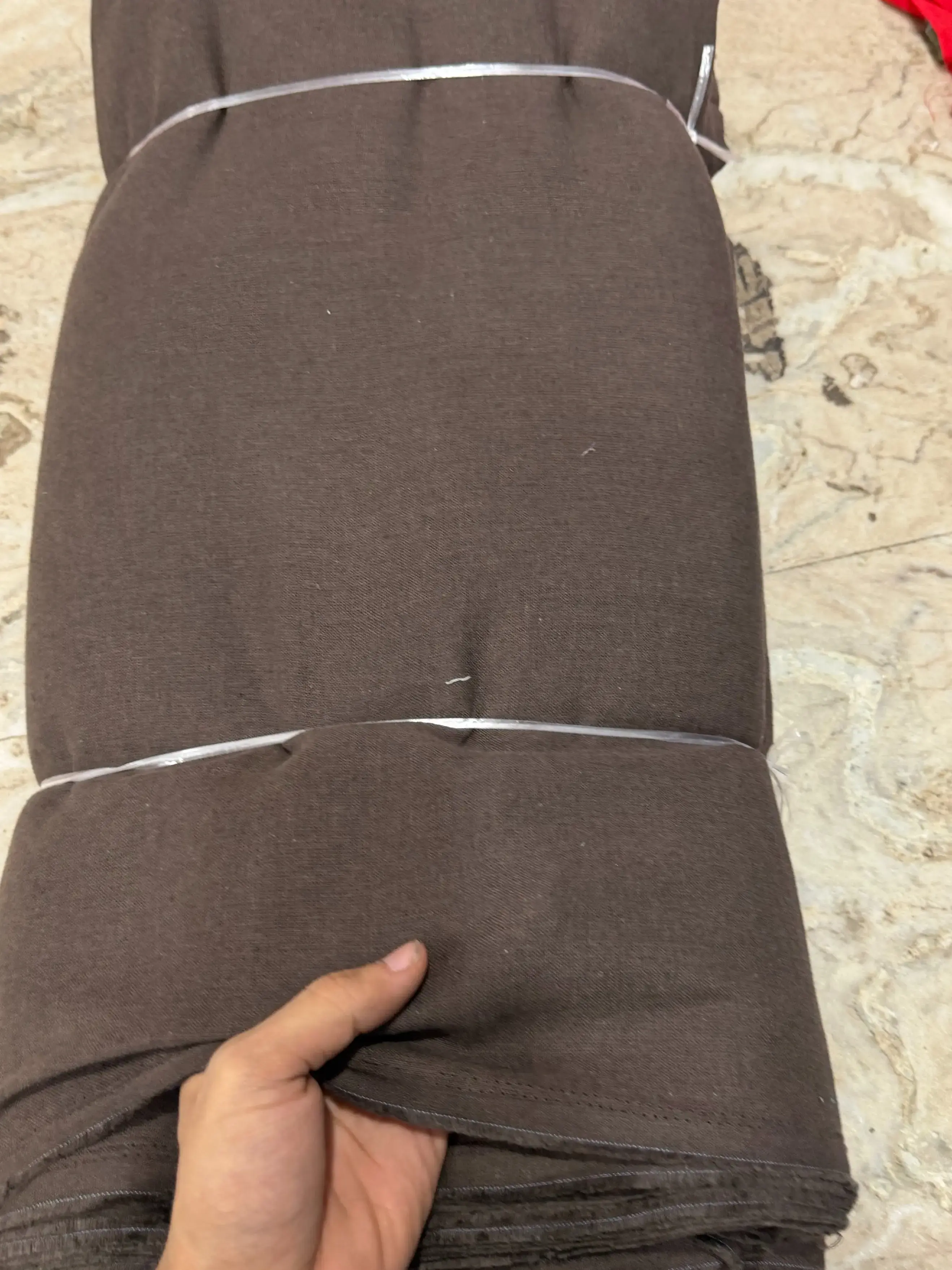 Cotton linen dark drown