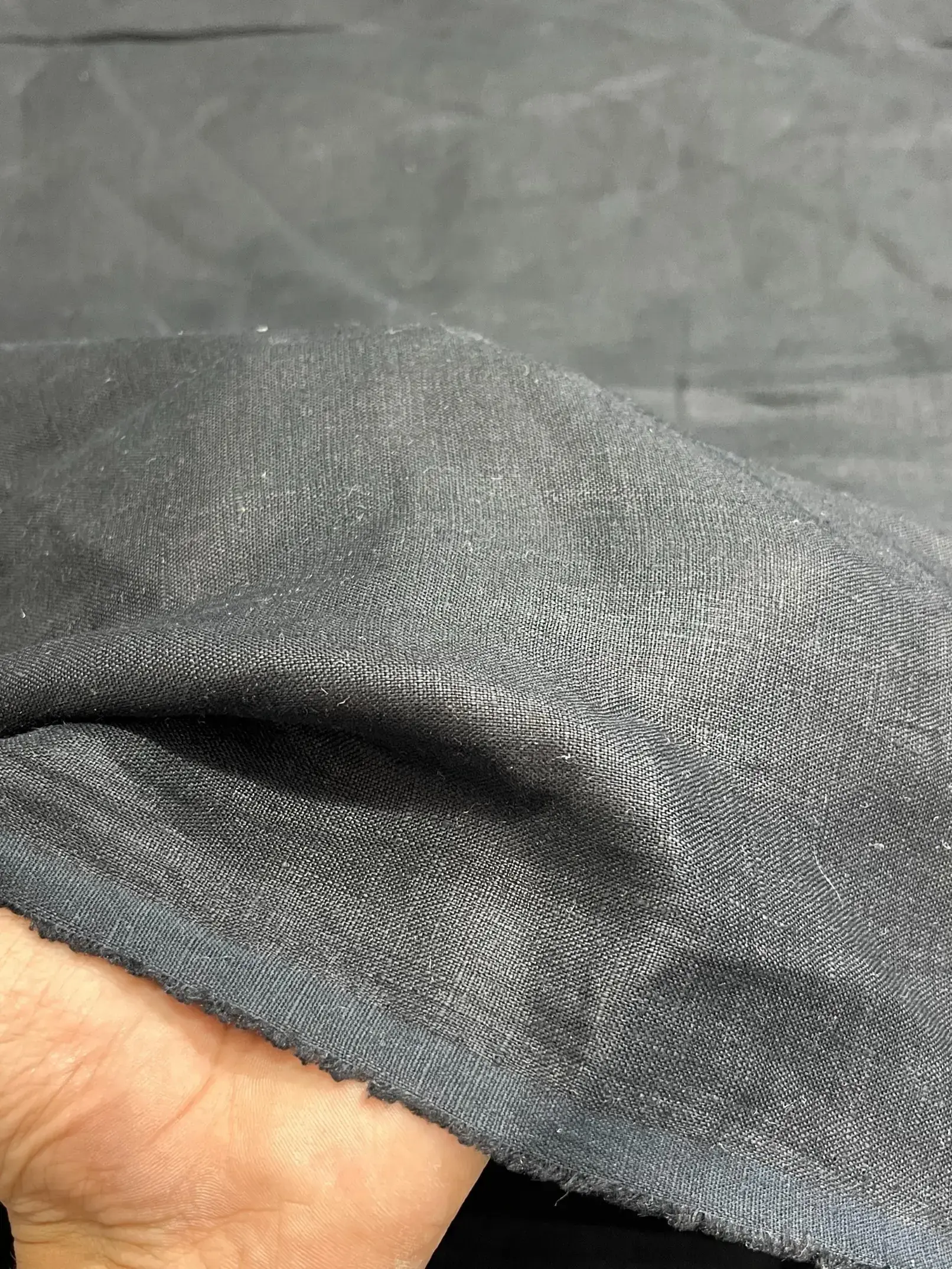 Black Cotton Linen