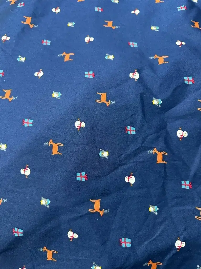 Rayon Royal Blue Print