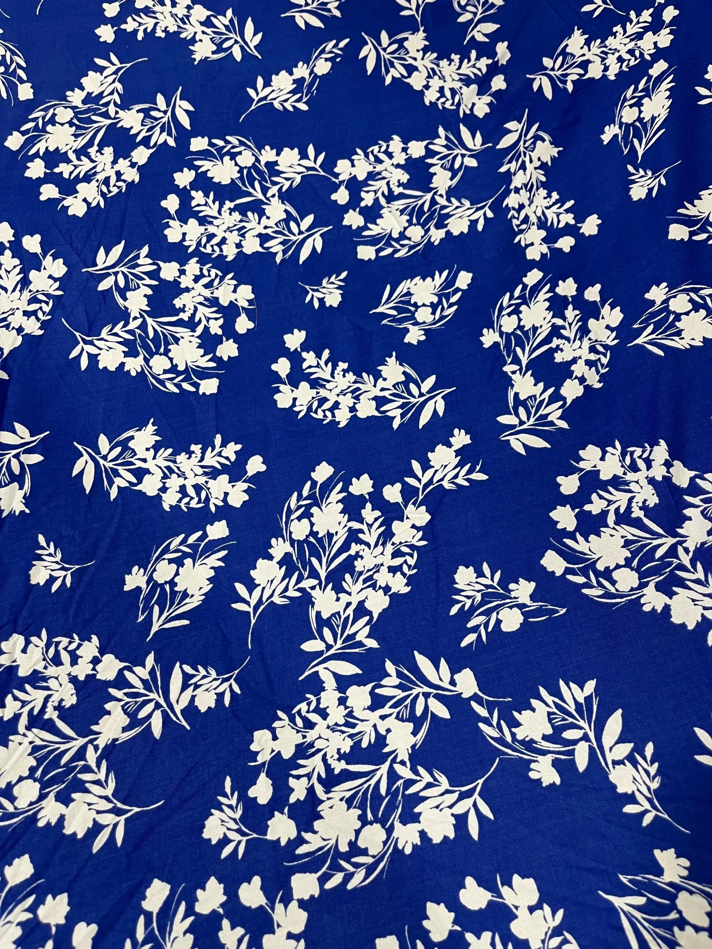 Rayon Print Botanical Sprig Print Fabric