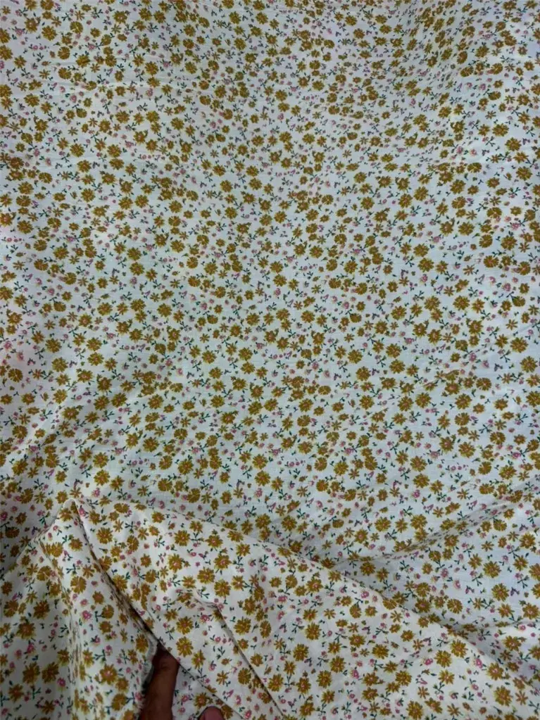 Cotton Small yellow Floral Print
