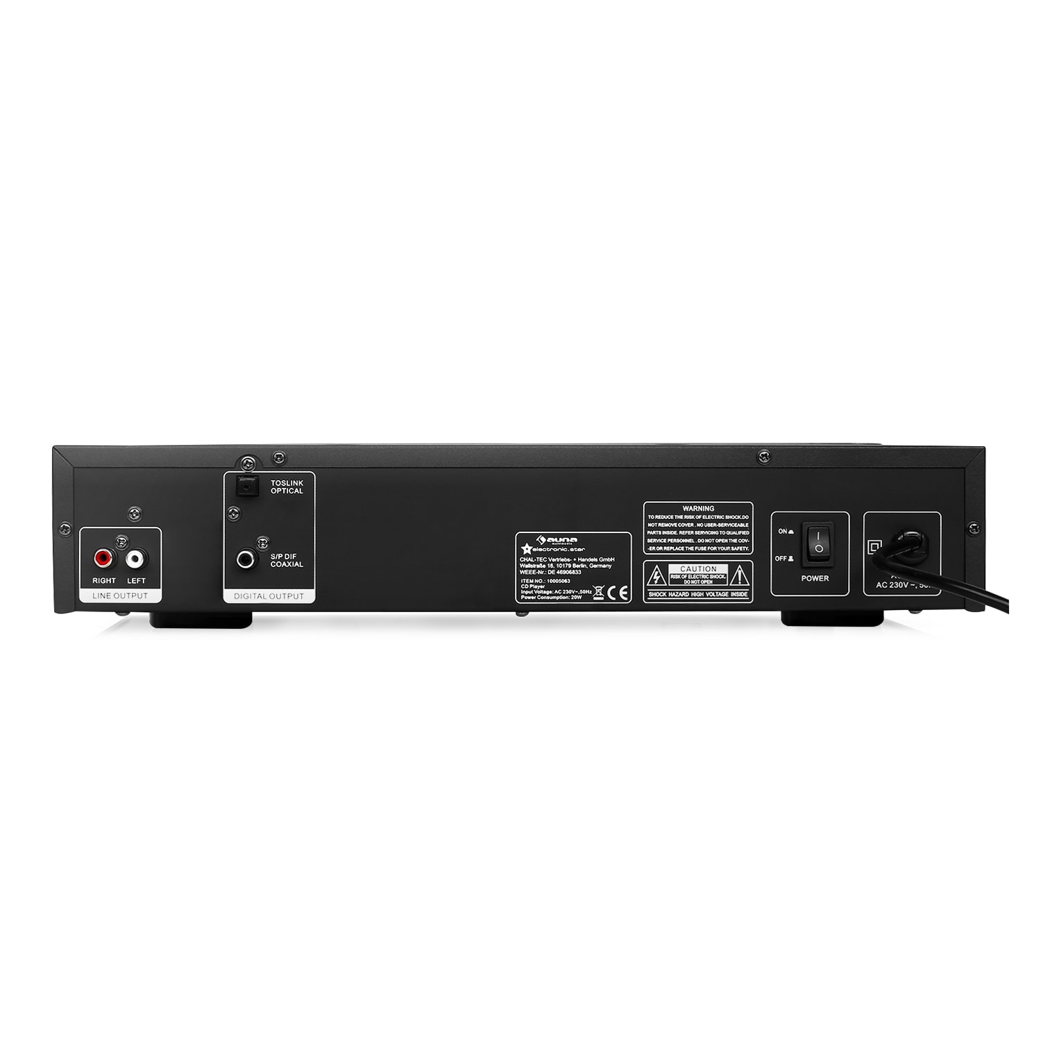 Mp3-cd-speler Auna AV2-CD509 USB-MP3 Zwart Metallic