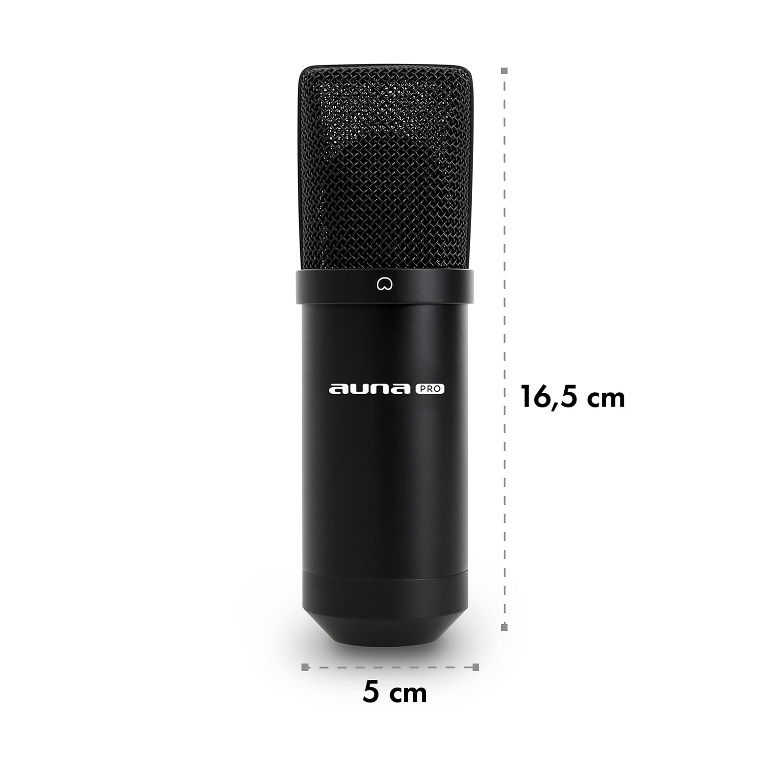 Kondenzátorový mikrofón auna Pro MIC-900B, USB, čierny Čierna | Čierna