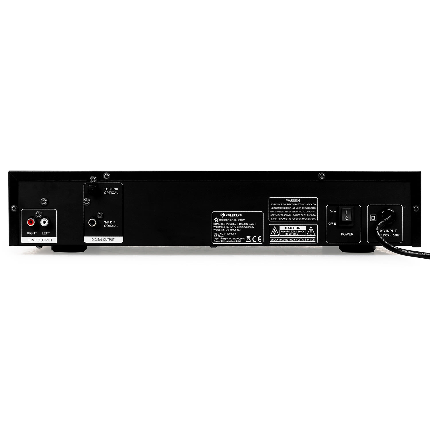 AV2-CD509 MP3-CD-Player USB MP3 Silber-Metallic