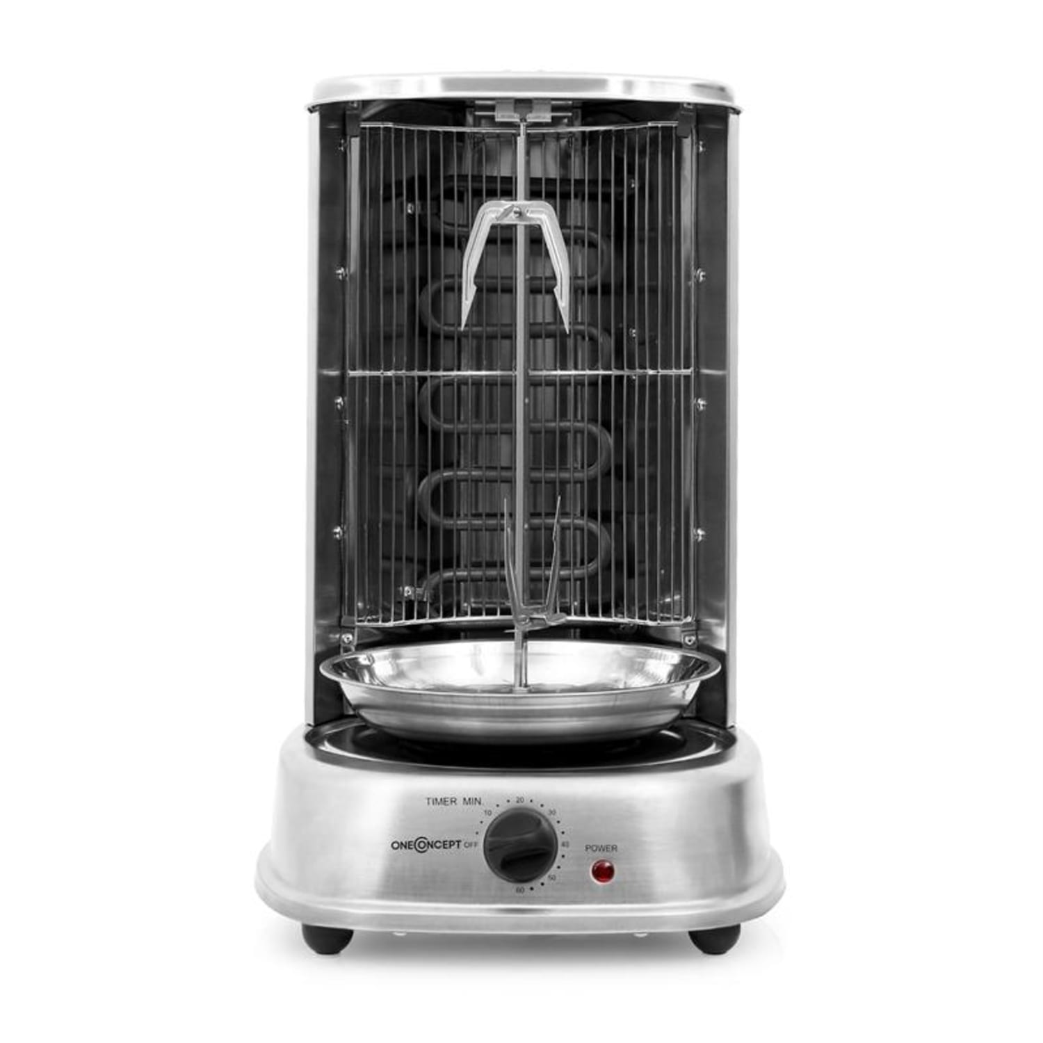 Kebab Master Vertical Grill 1800W Stainless Steel Srebrna kovinska barva