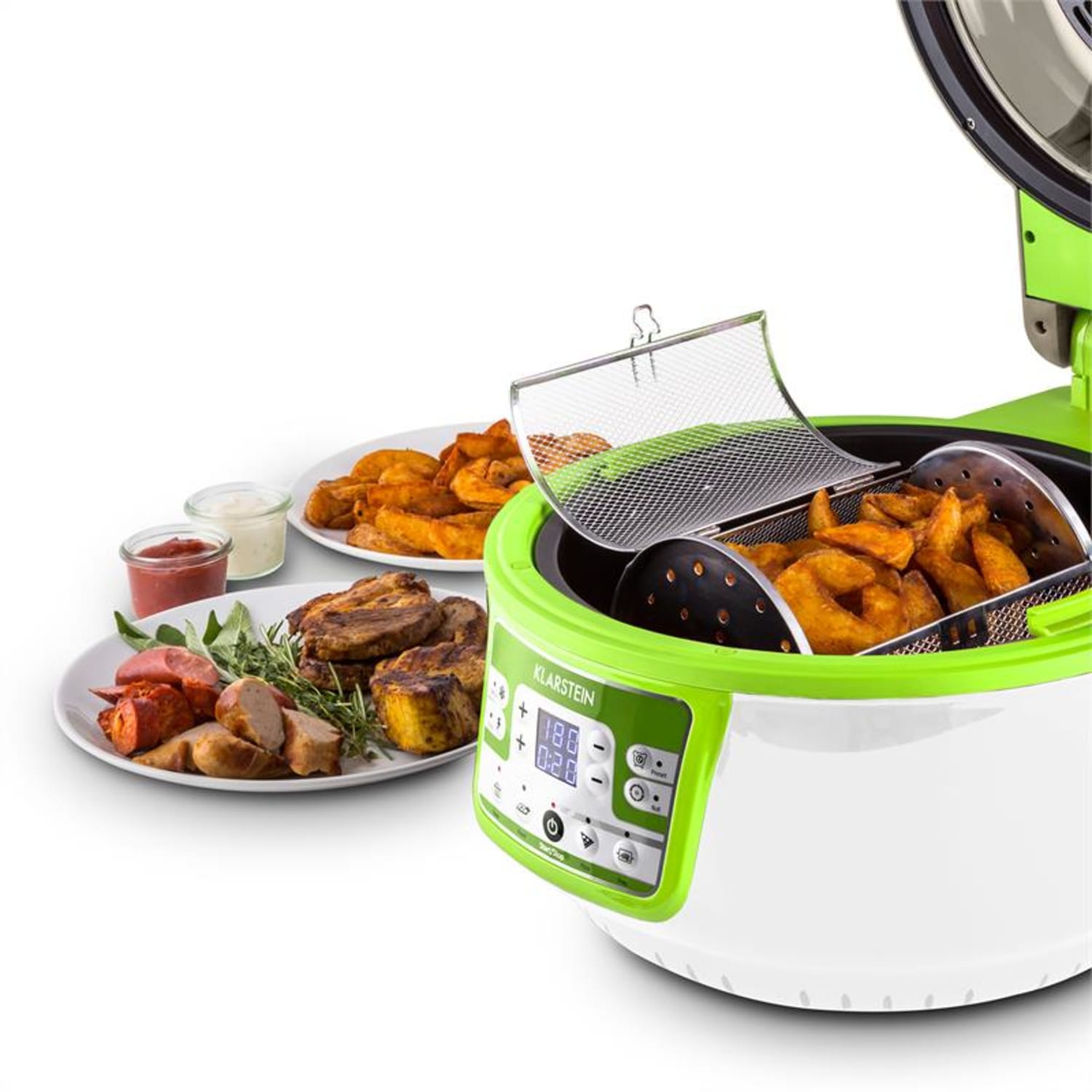 VitAir Turbo Friteuse sans huile grill cuisson 9L 1400W -vert & blanc Vert Citron