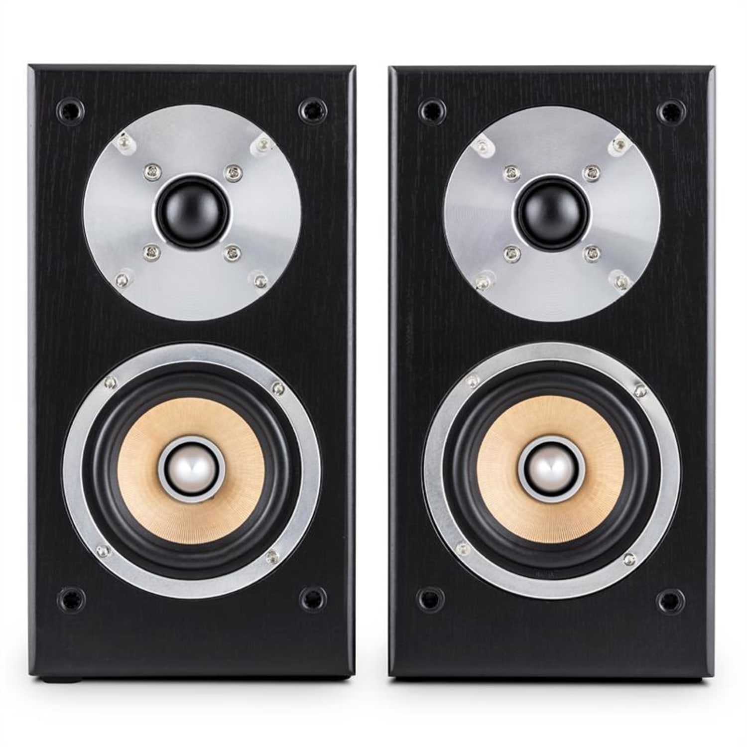 Linie-501 BS-BK Paire enceintes de bibliothèques passives 50W RMS - noir Bois Noir