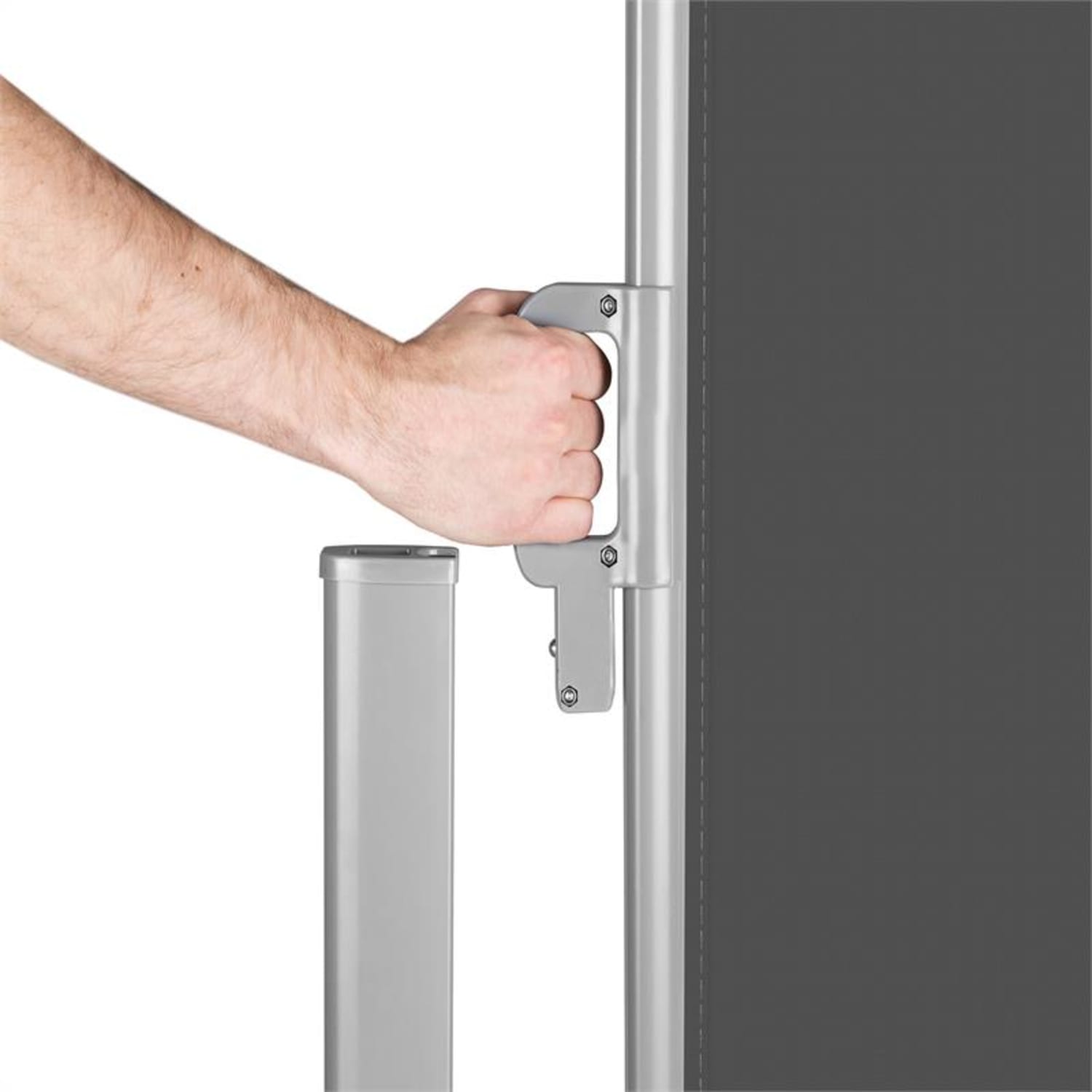 Bari Doppio 616 Doppel-Seitenmarkise 6x1,6m Aluminium anthrazit 1,6 m