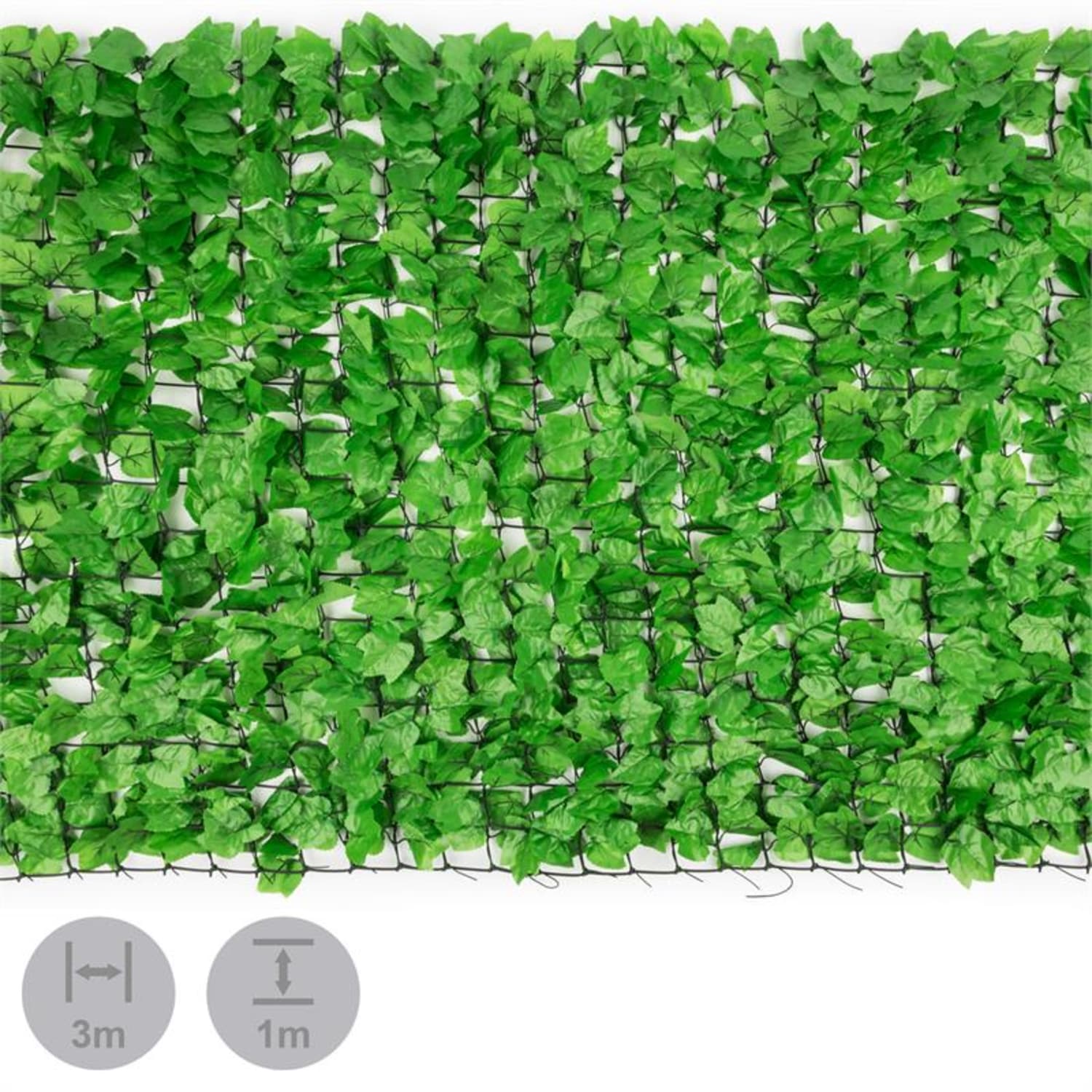 FENCY DARK IVY, SVETLO ZELEN BRŠLJAN, ZAŠČITNA OGRAJA PRED POGLEDI, ZAŠČITA PRED VETROM, 300 X 100 CM 100 cm/bršljan | Zelena
