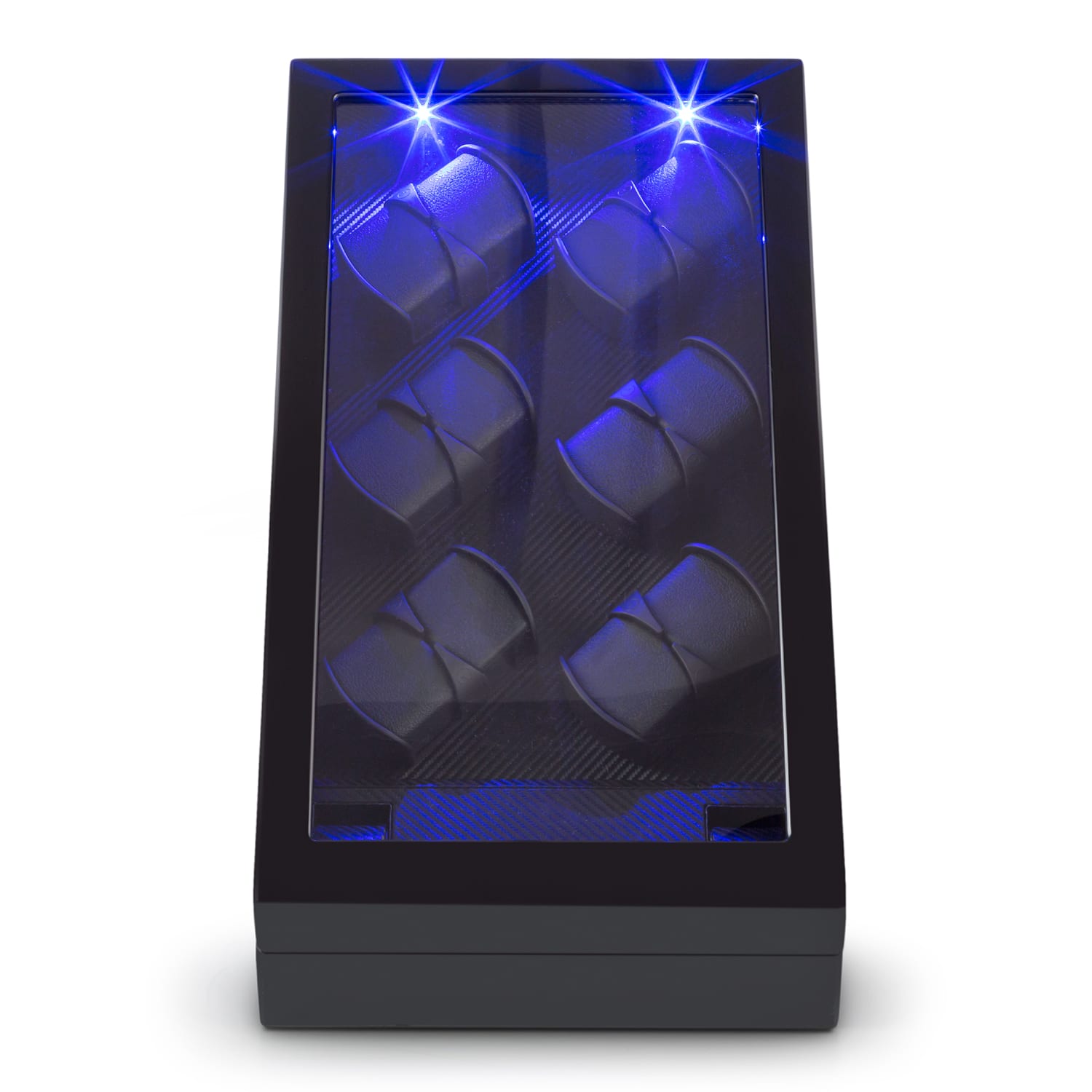 Klingenthal Uhrenbeweger Rechts-Links-Lauf bis 2200U/d 12 Uhren RGB-LED Touch abschließbar Schwarz