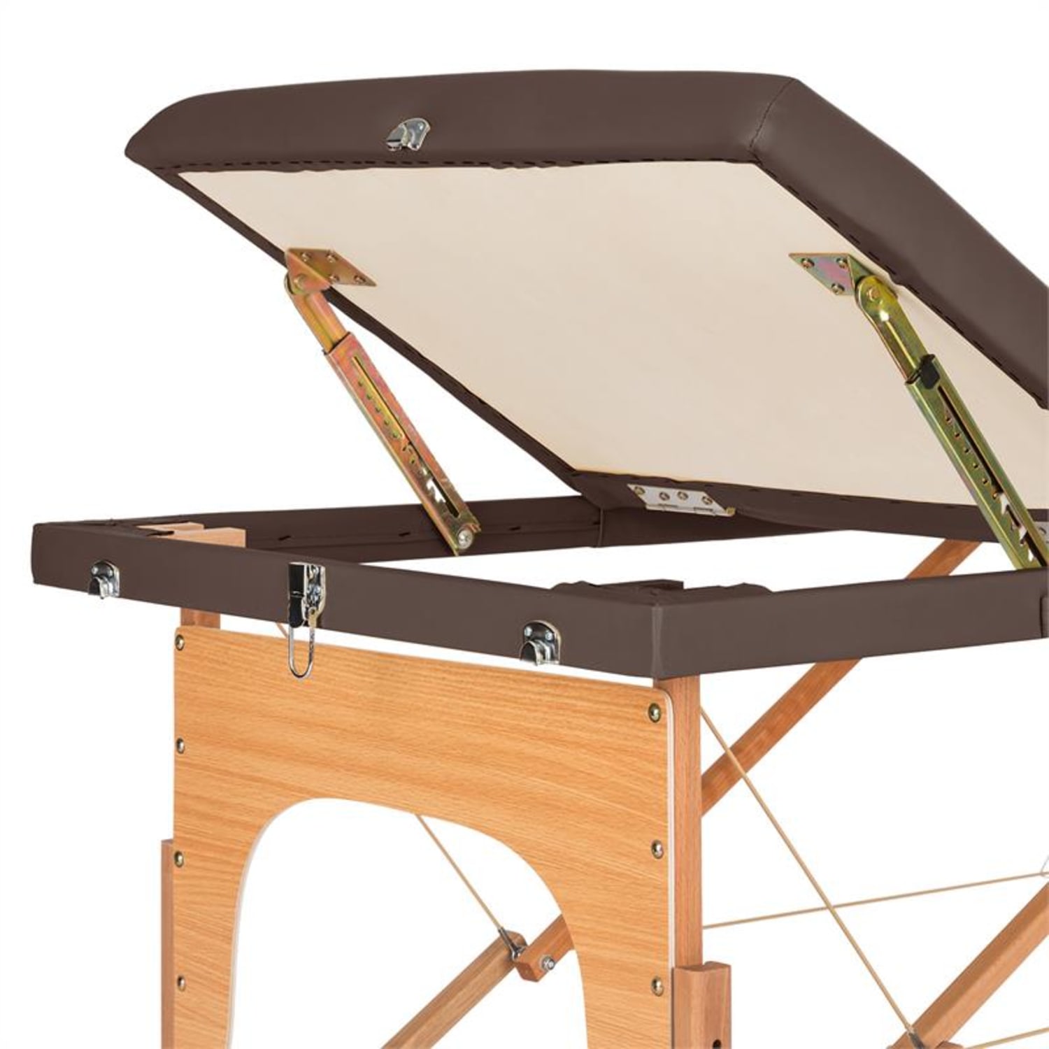 MT 500 Lettino da Massaggio 210 cm 200 kgPieghevole Schiuma A Celle Chiuse Borsone Marrone Grigio cenere