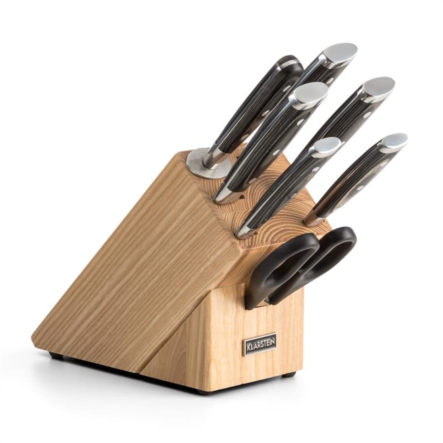 Katana 8 Set Coltelli 8 pz. Forbice Acciaiolo Ceppo Portacoltelli 