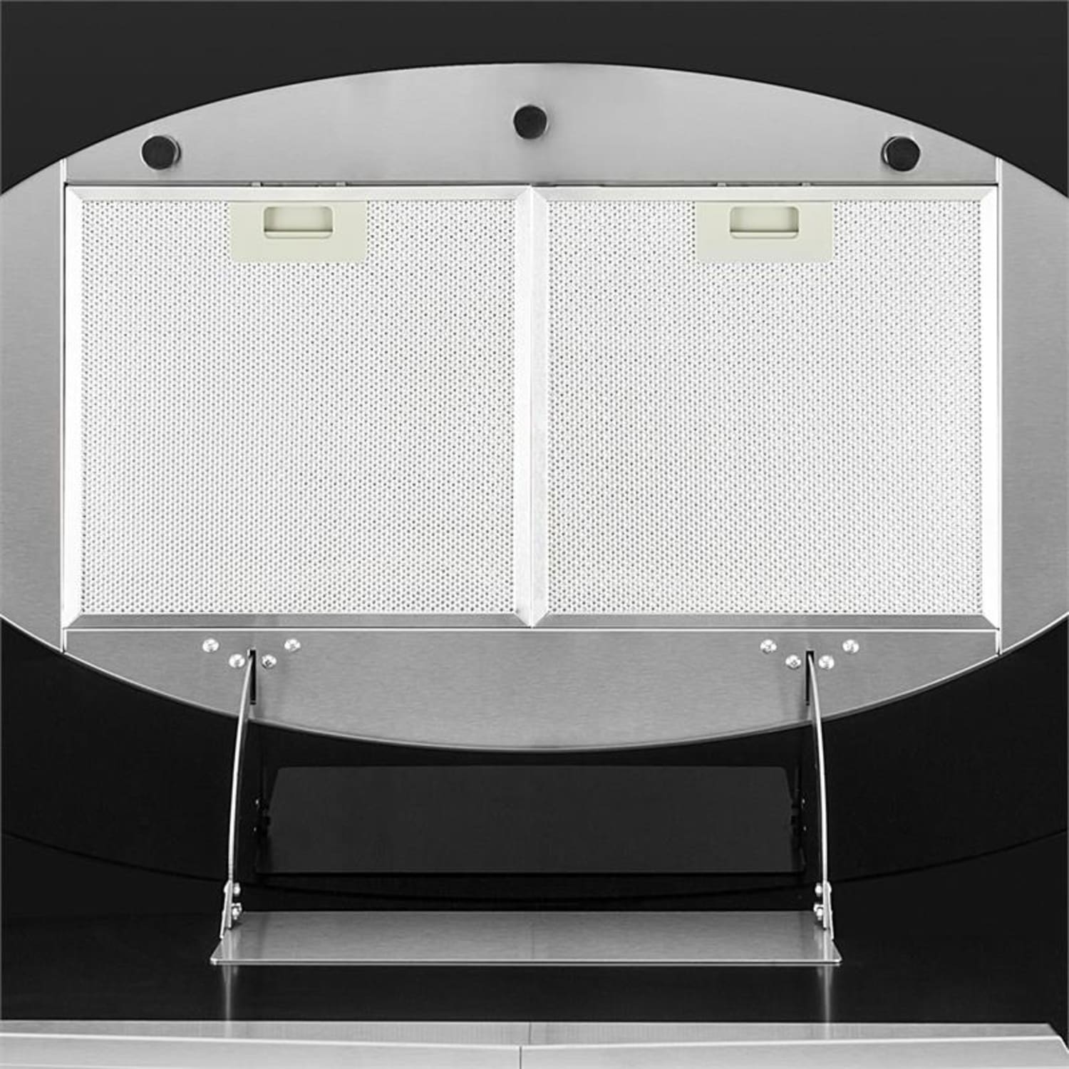 Secret Service Deckenhaube Dunstabzugshaube 220W Touch Glas LED Schwarz