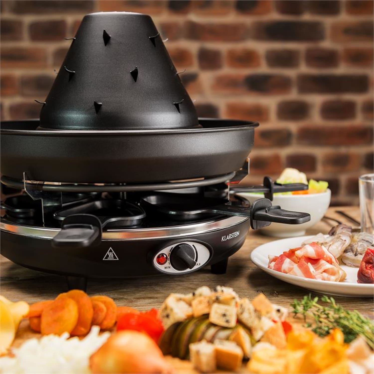 Taste Volcano Griglia per Tartare Griglia per Raclette 1500 W 6 Person 