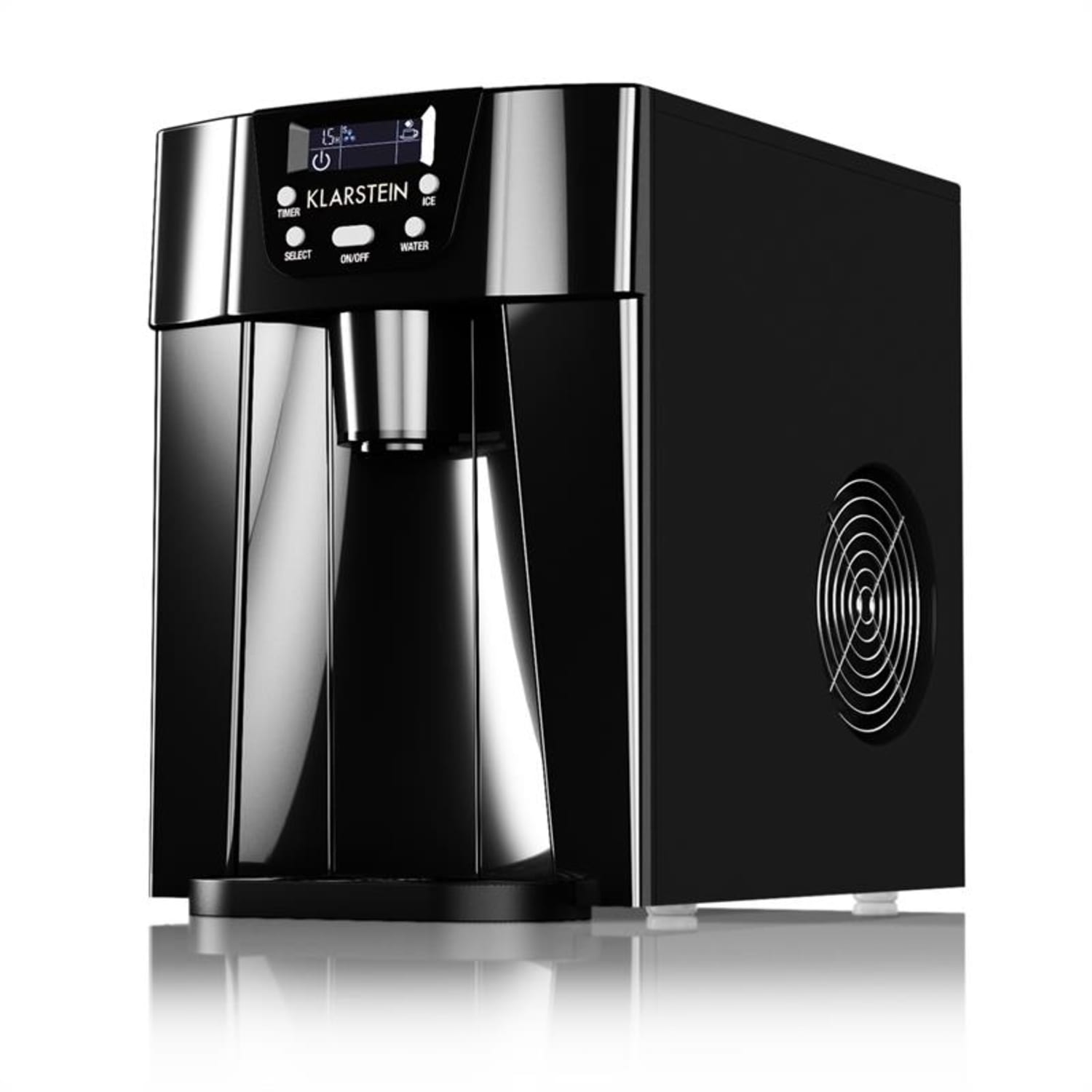 Ice Volcano 2G Machine à glaçons LED 12 kg en 24 h 2L 6-10 min – noir Noir