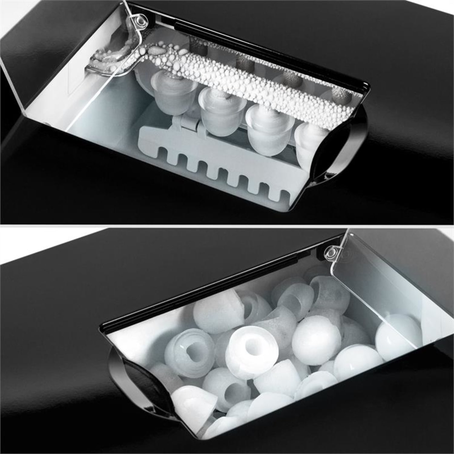 Ice Volcano 2G Machine à glaçons LED 12 kg en 24 h 2L 6-10 min – noir Noir