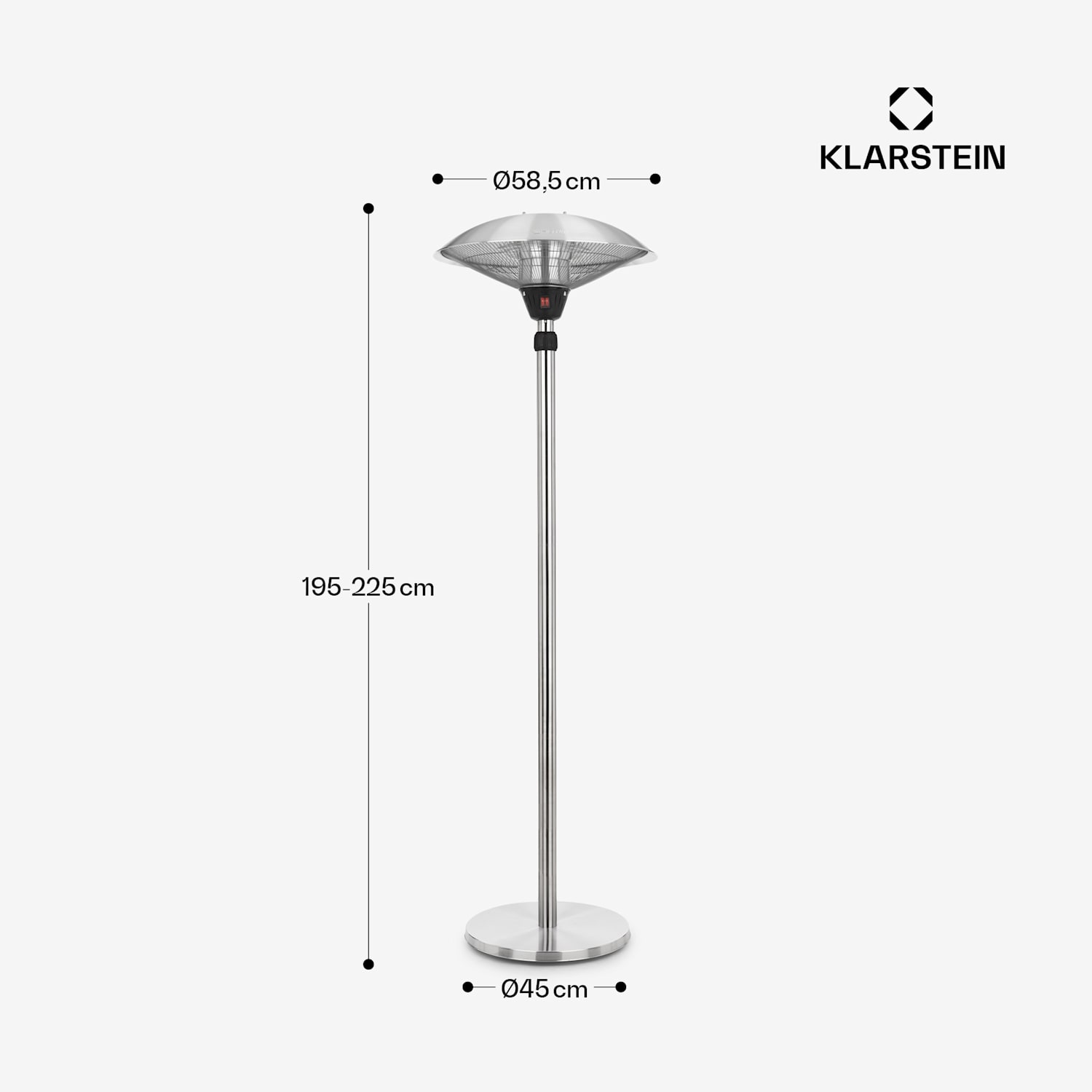 Heat Guard - Stufa a infrarossi, IP44, altezza regolabile, IR ComfortHeat, 2100 W 