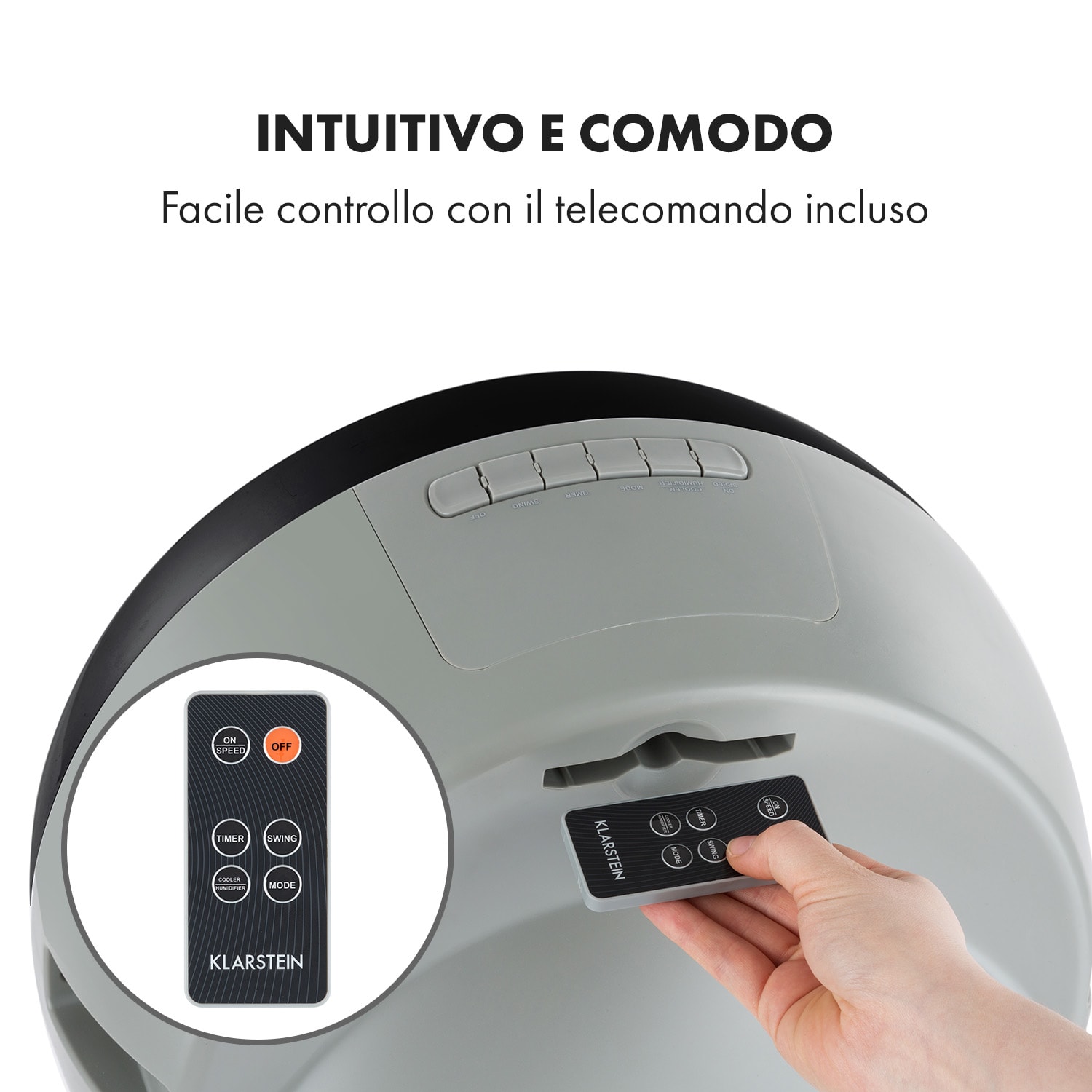 Whirlwind 3 in 1, raffrescatore evaporativo, ventilatore, umidificatore, 1600 m³/h 1600 m³/h | No | Nero