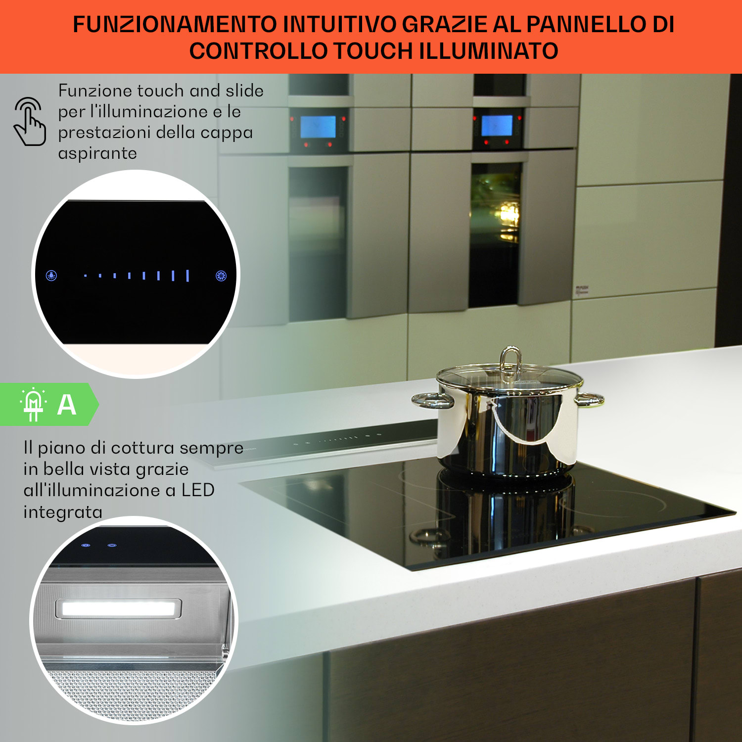 Royal Flush Downdraft Cappa Aspirante 430 m³/h 60 cm 60