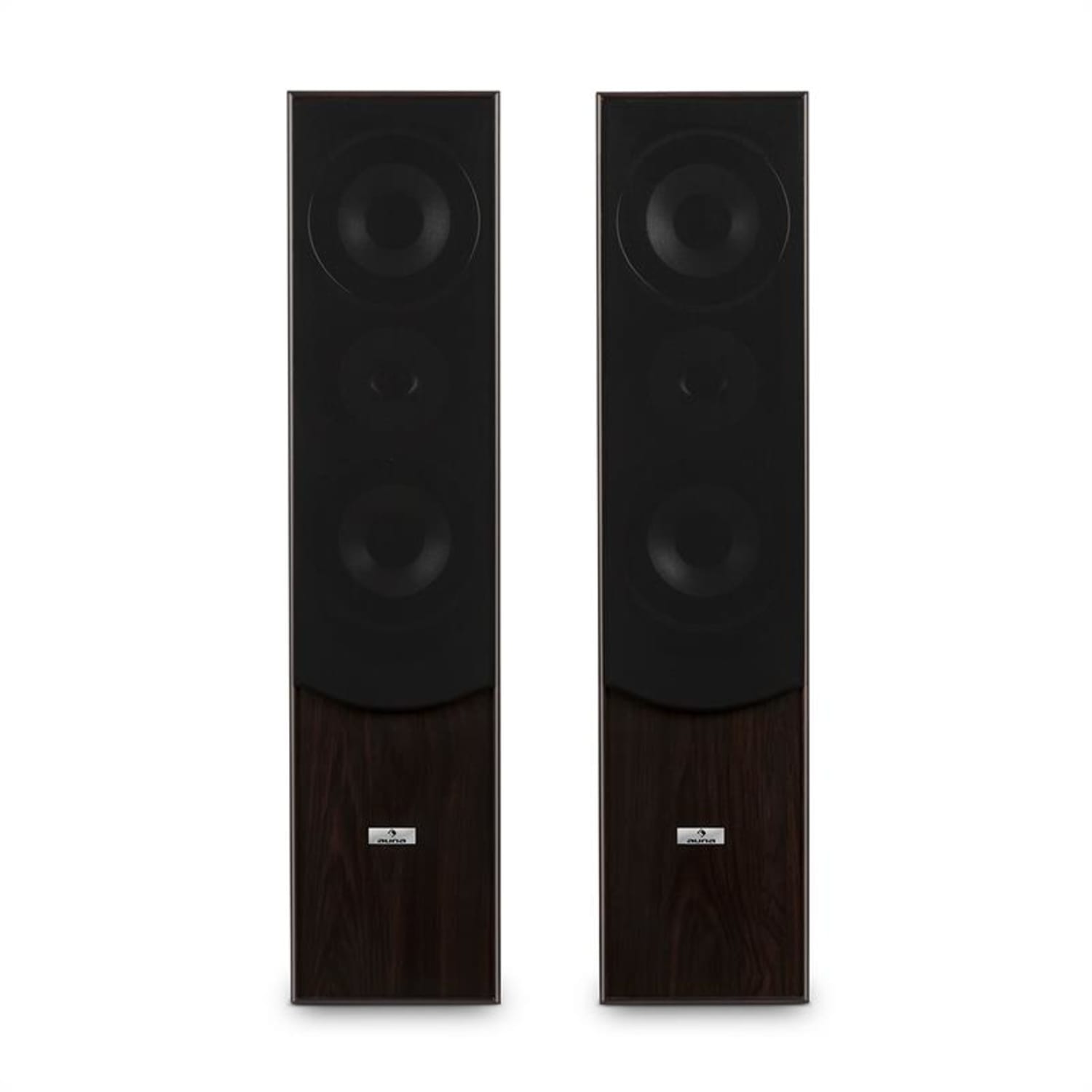 L766 Coppia di Casse a 3 Vie Bassreflex HiFi Noce 
