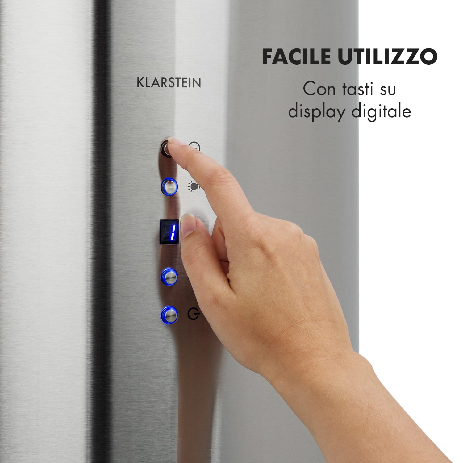 Barett - Cappa aspirante a isola, Ø 35 cm, ricircolo, 558 m³/h, LED, filtri ai carboni attivi Acciaio inox