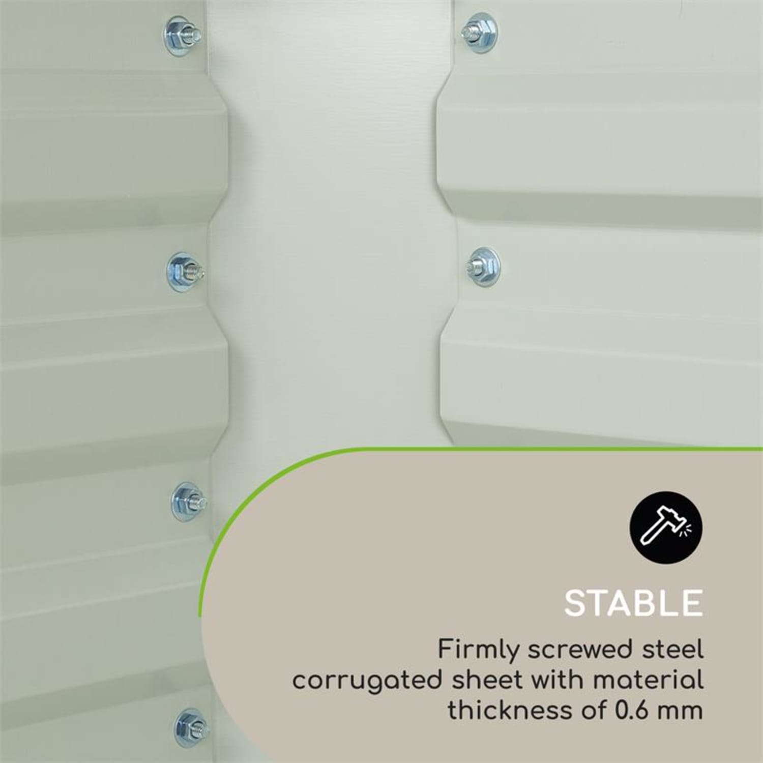 High Grow Straight Potager surélevé 180 x 60x 90cm 970 l acier beige 180 x 90 x 60 cm | Crème