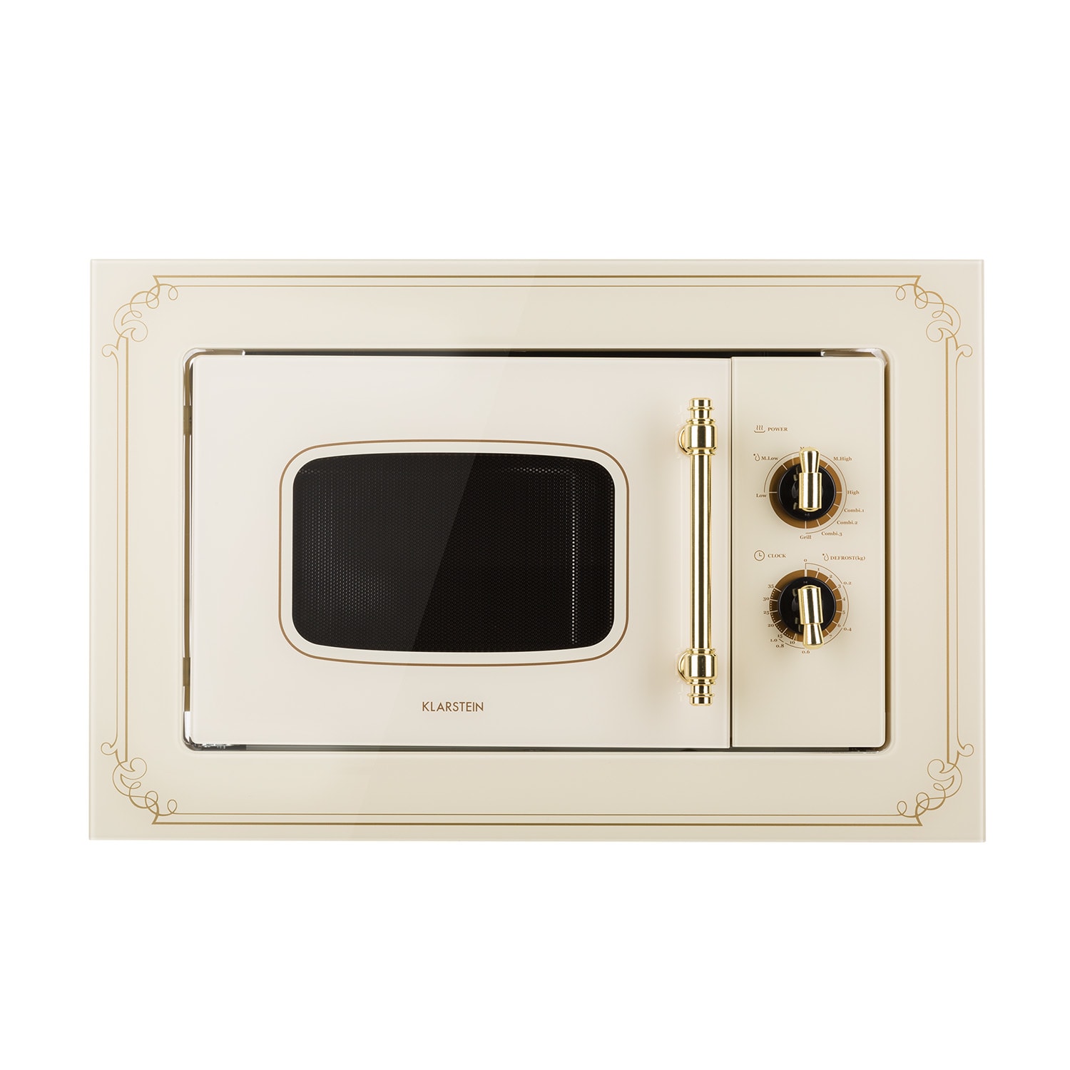 Victoria 20 Einbau-Mikrowelle, 20 l, 800 W, Grill: 1000 W, elfenbein Vintage-Creme