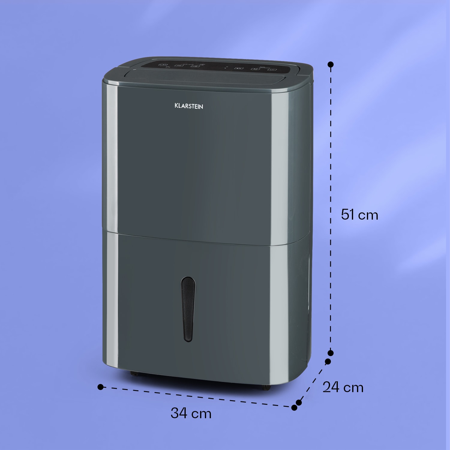 DryFy20 Deumidificatore 420W 20l/d 230m³/h 40-50m² DrySelect 45dB antracite 20l/24h | Antracite