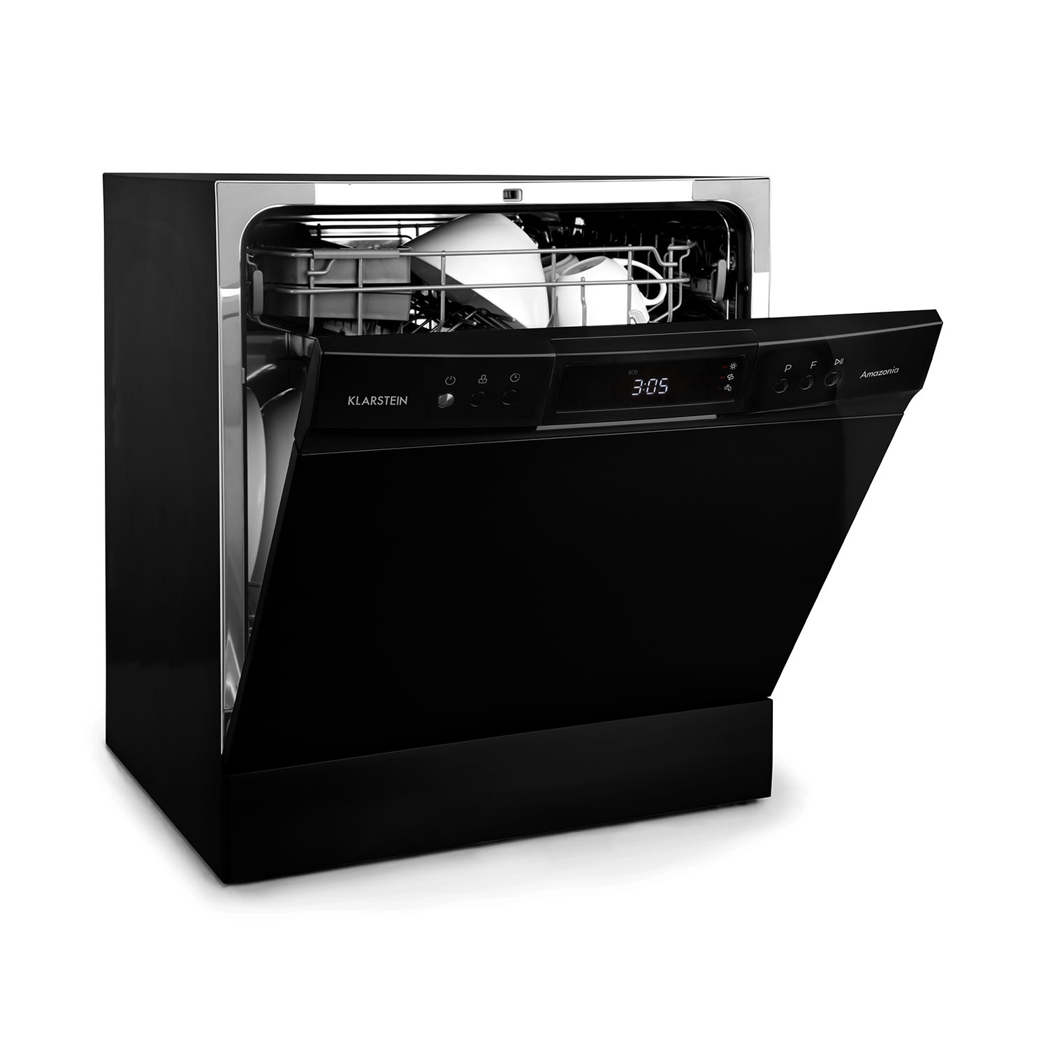 Amazonia 8 Neo Lavastoviglie, 6 programmi, display a LED Nero