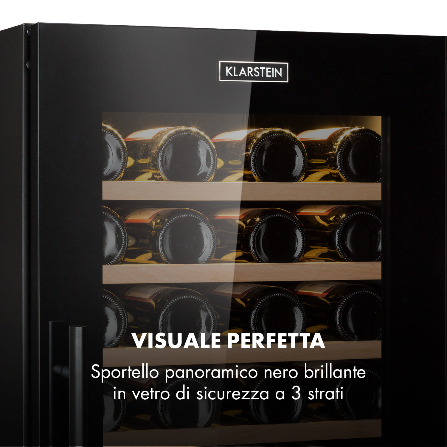 Barossa 77 Duo Cantinetta Vino 2 Zone 191 L 77 Fl. Touch LED Nero 2 zone di raffreddamento | 77 bottiglie