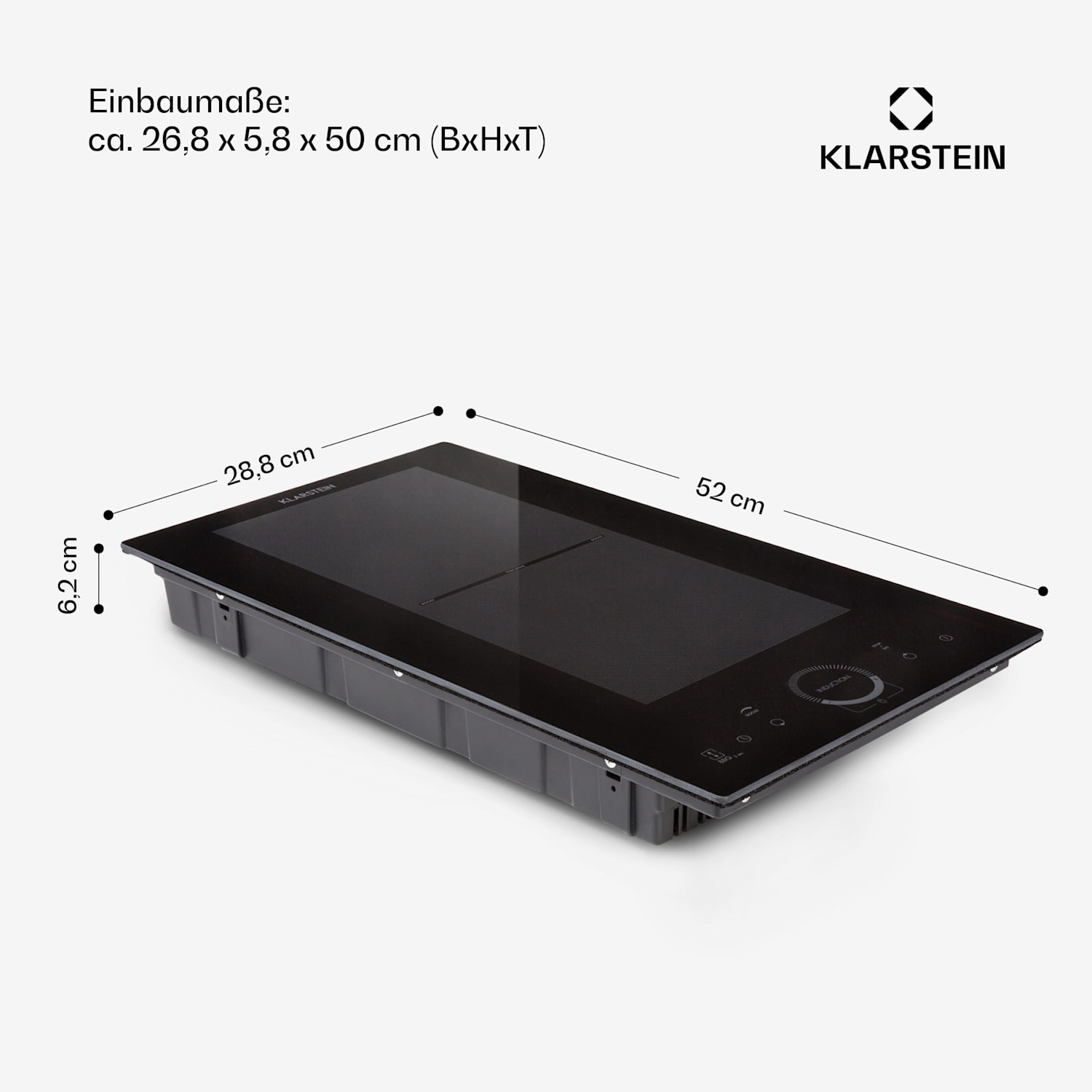 Delicatessa Slim Domino Induktionskochfeld 3500W Timer schwarz 