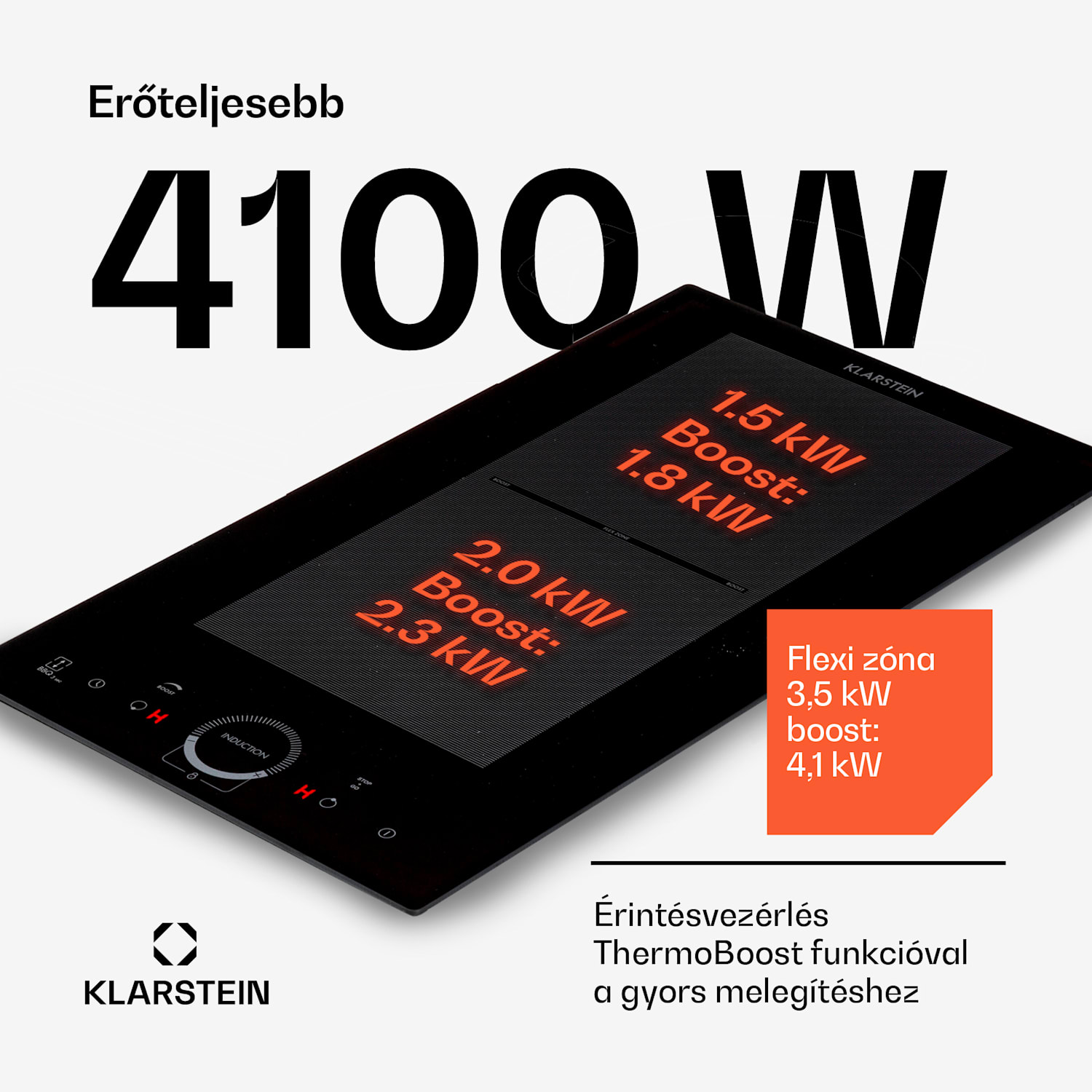 Delicatessa Slim, indukciós főzőlap, 3500 W, időzítő, fekete 