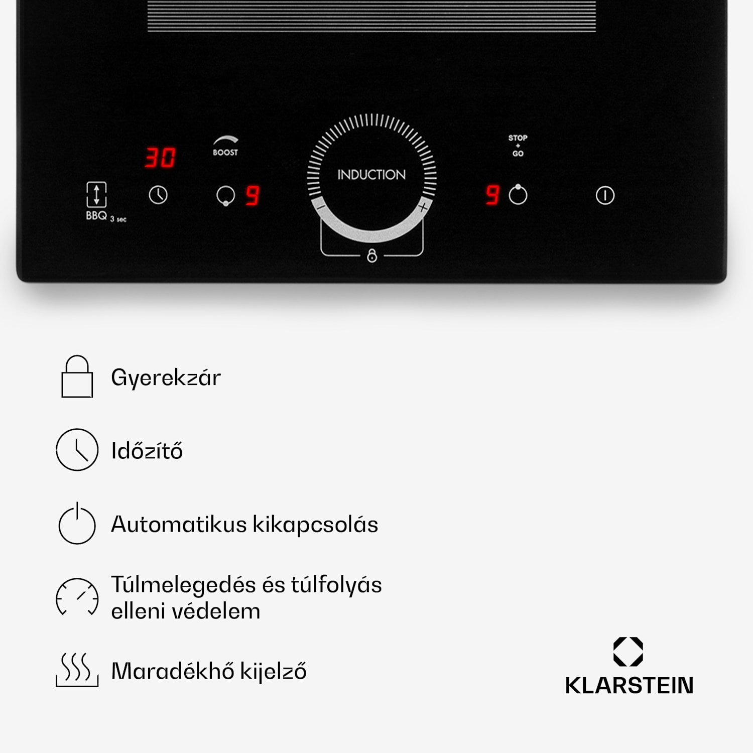 Delicatessa Slim, indukciós főzőlap, 3500 W, időzítő, fekete 