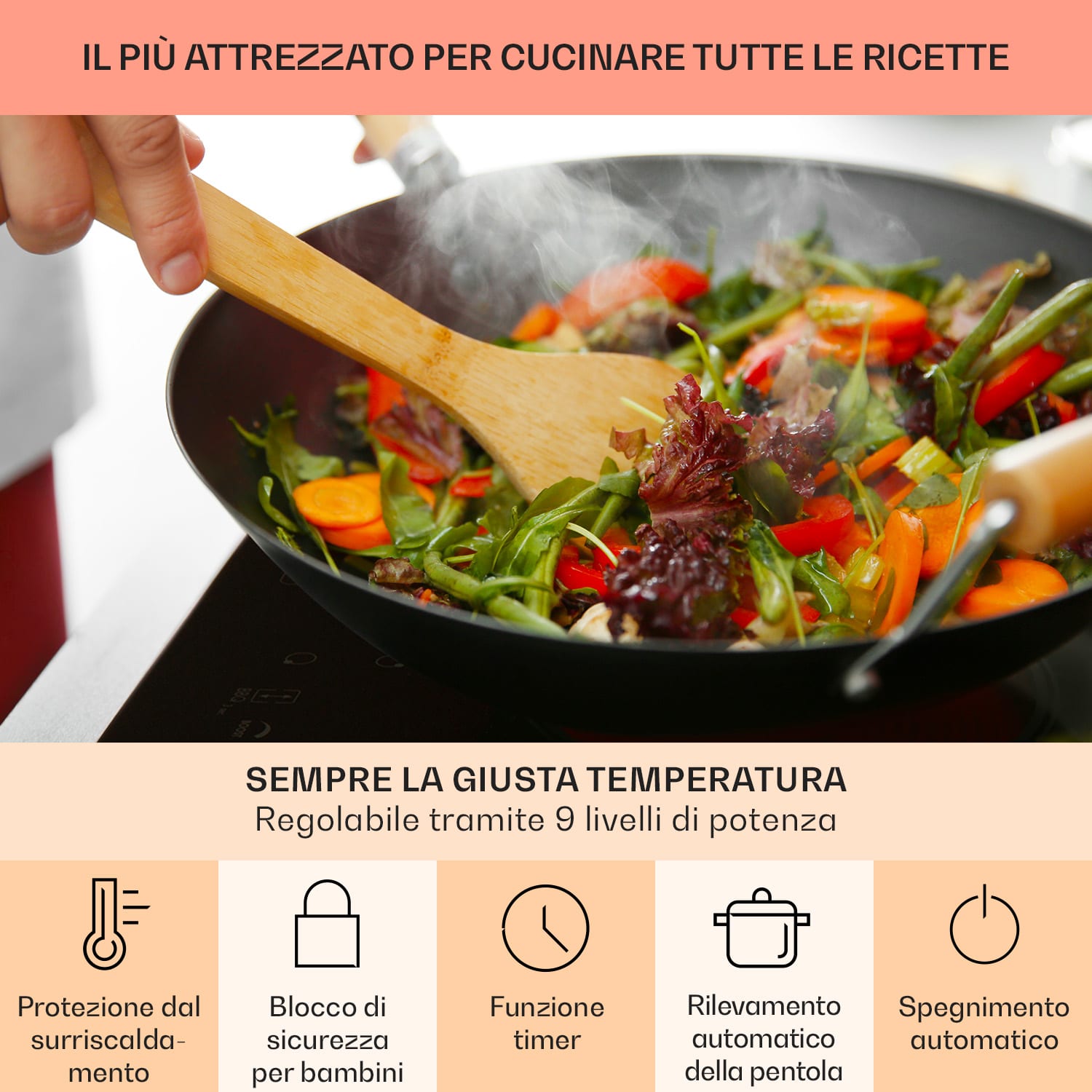 Delicatessa 60 - Piano cottura a induzione da incasso, 4 zone, 7000 W, vetroceramica Nero trasparente